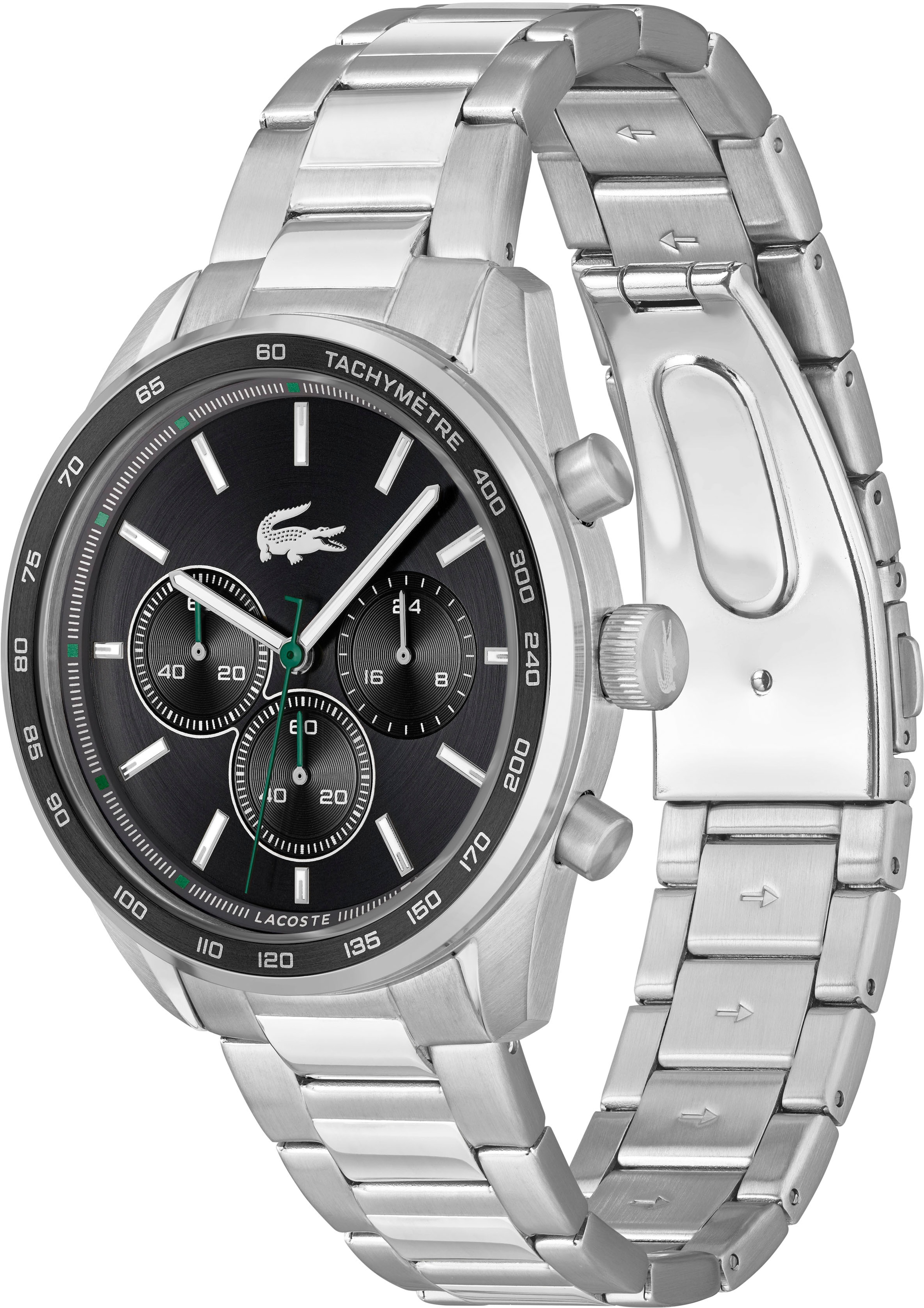 Lacoste Chronograph »VANCOUVER«, Quarzuhr, Armbanduhr, Herrenuhr, Stoppfunktion, Edelstahlarmband