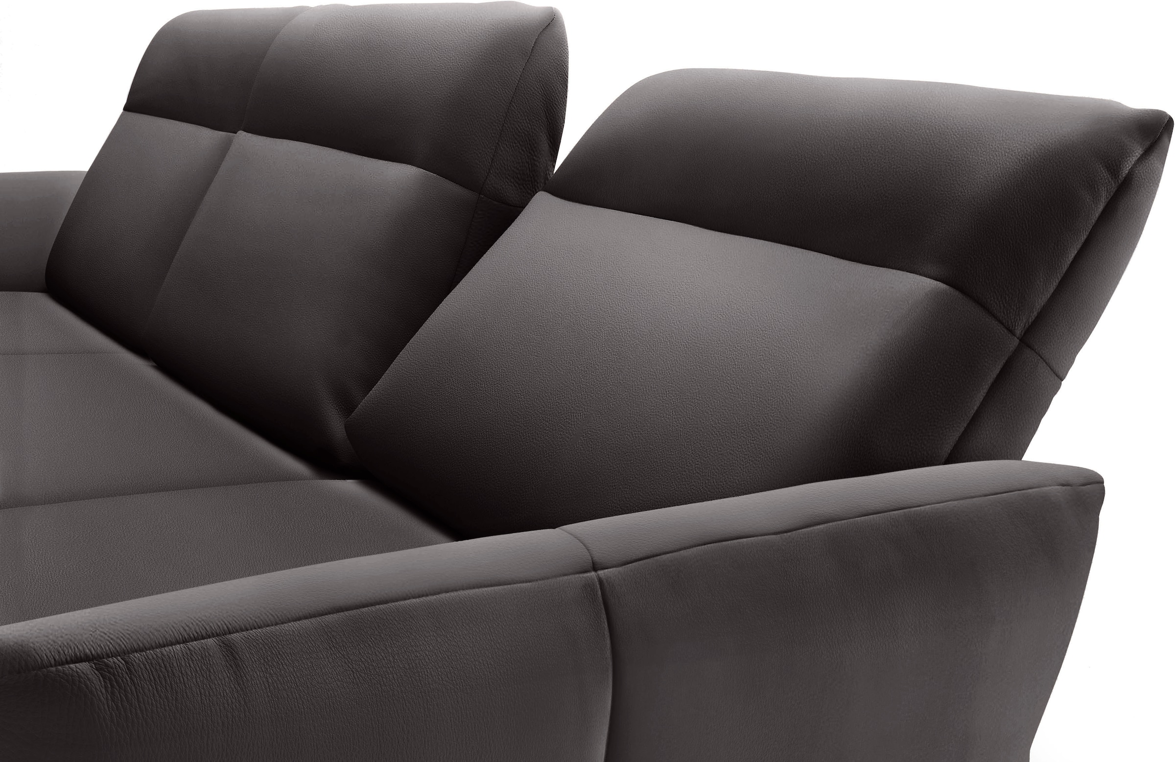 Creation BY ROLF BENZ Ecksofa »CR.460«, Sockel in Eiche, Alugussfüße in umbragrau, Breite 298 cm