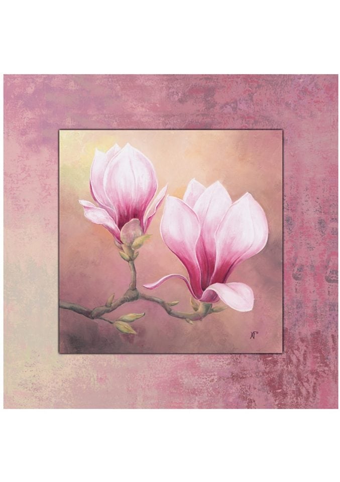 Home affaire Wandbild "Late Magnolia", 50,4/50,4 cm, gerahmt günstig online kaufen