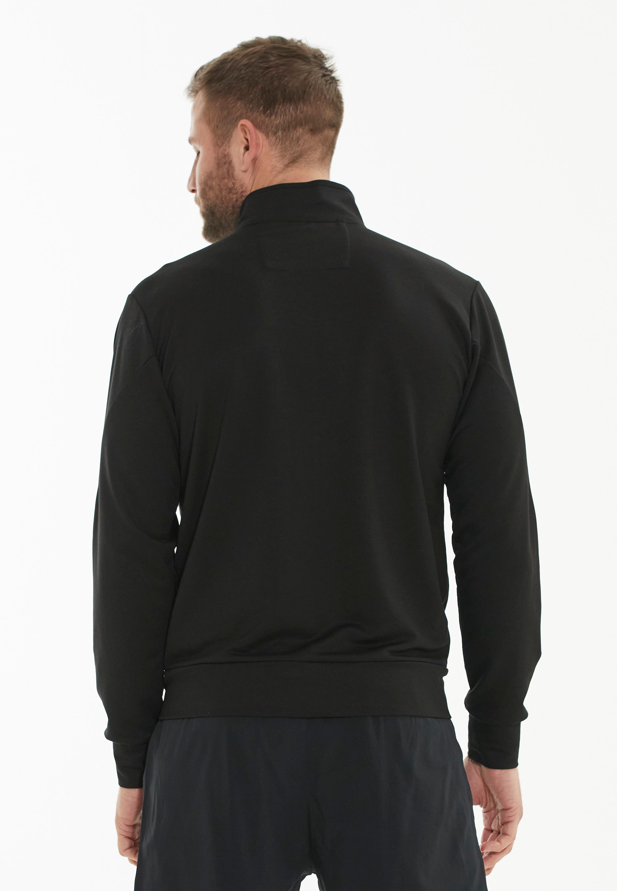 Sweatshirt ENDURANCE "Loweer", Herren, Gr. M, schwarz, 50% Viskose, 45% Polyester, 5% Elasthan, unifarben, normal, Rundhals, Sweatshirts Sweatshirt, mit praktischen Seitentaschen 3
