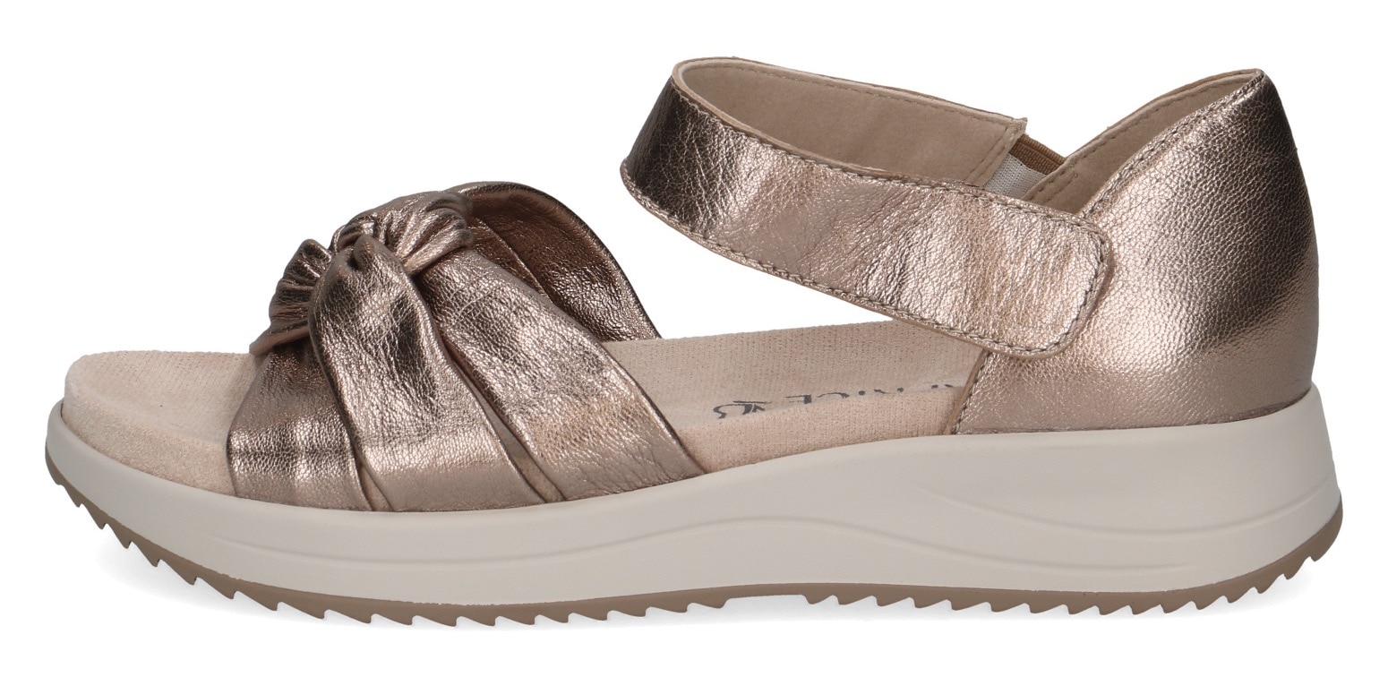 Caprice Riemchensandale, Keilsandalette, Sommerschuh, Bequemschuh mit Klettverschluss