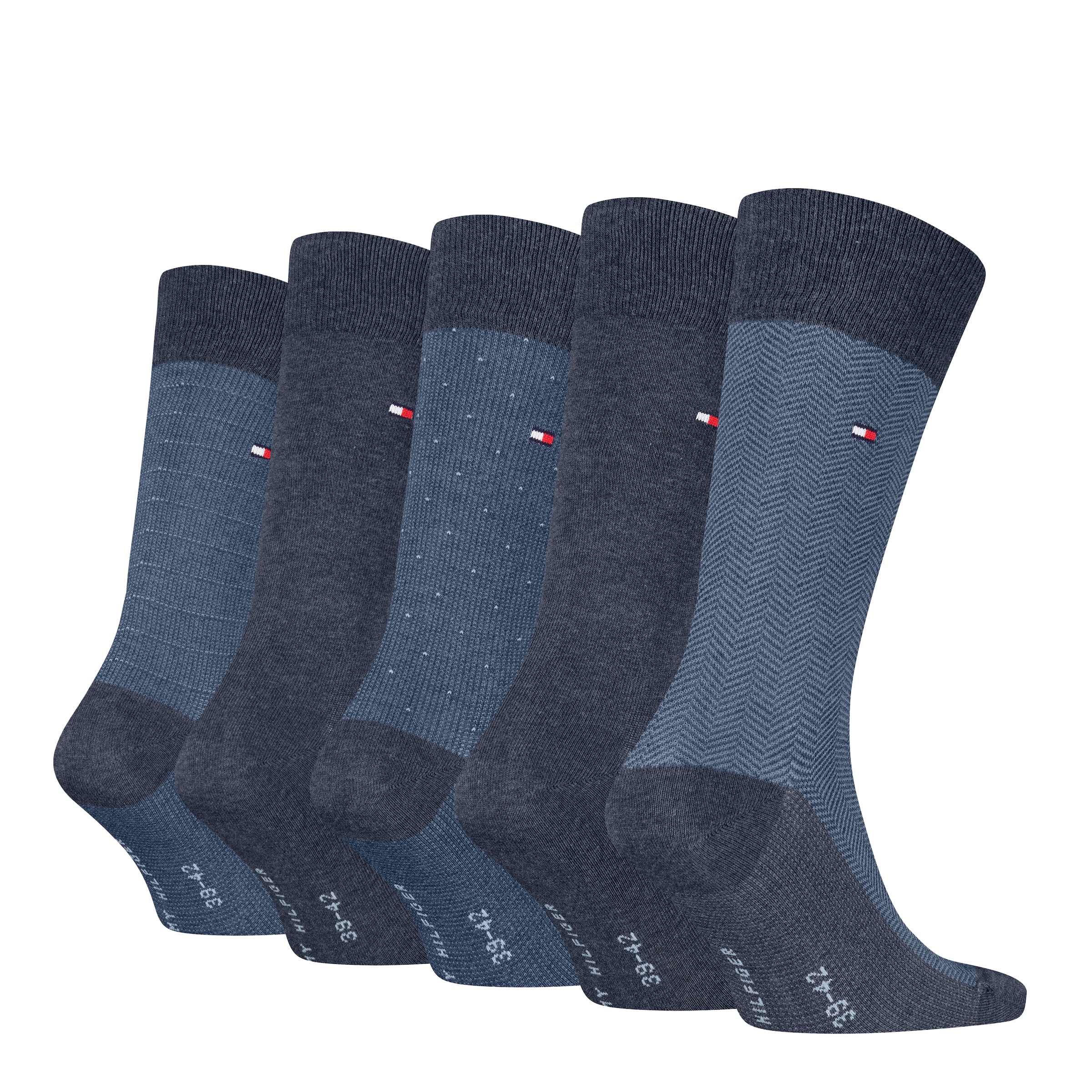 Tommy Hilfiger Socken »TH MEN SOCK 5P GIFTBOX HERRINGBONE DOT«, (5er Pack)