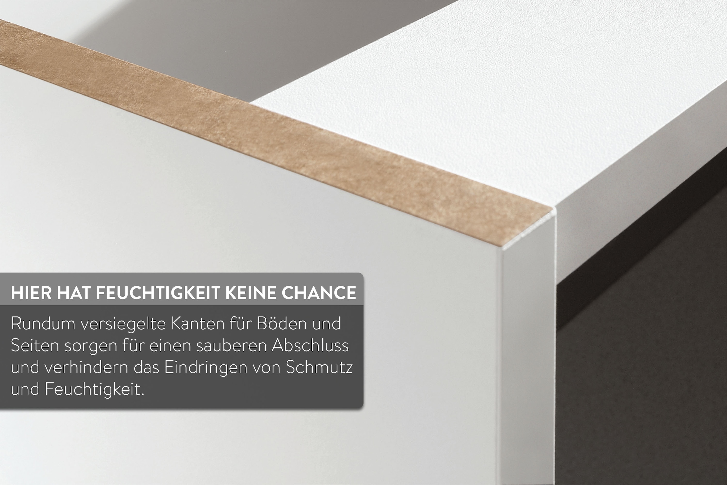 nobilia® Badmöbel-Set »Alvene«, (4 St., vormontiert, mit Soft-Close), inkl. Spiegelschrank mit Beleuchtung und Dimmerfunktion, in 4 Breiten