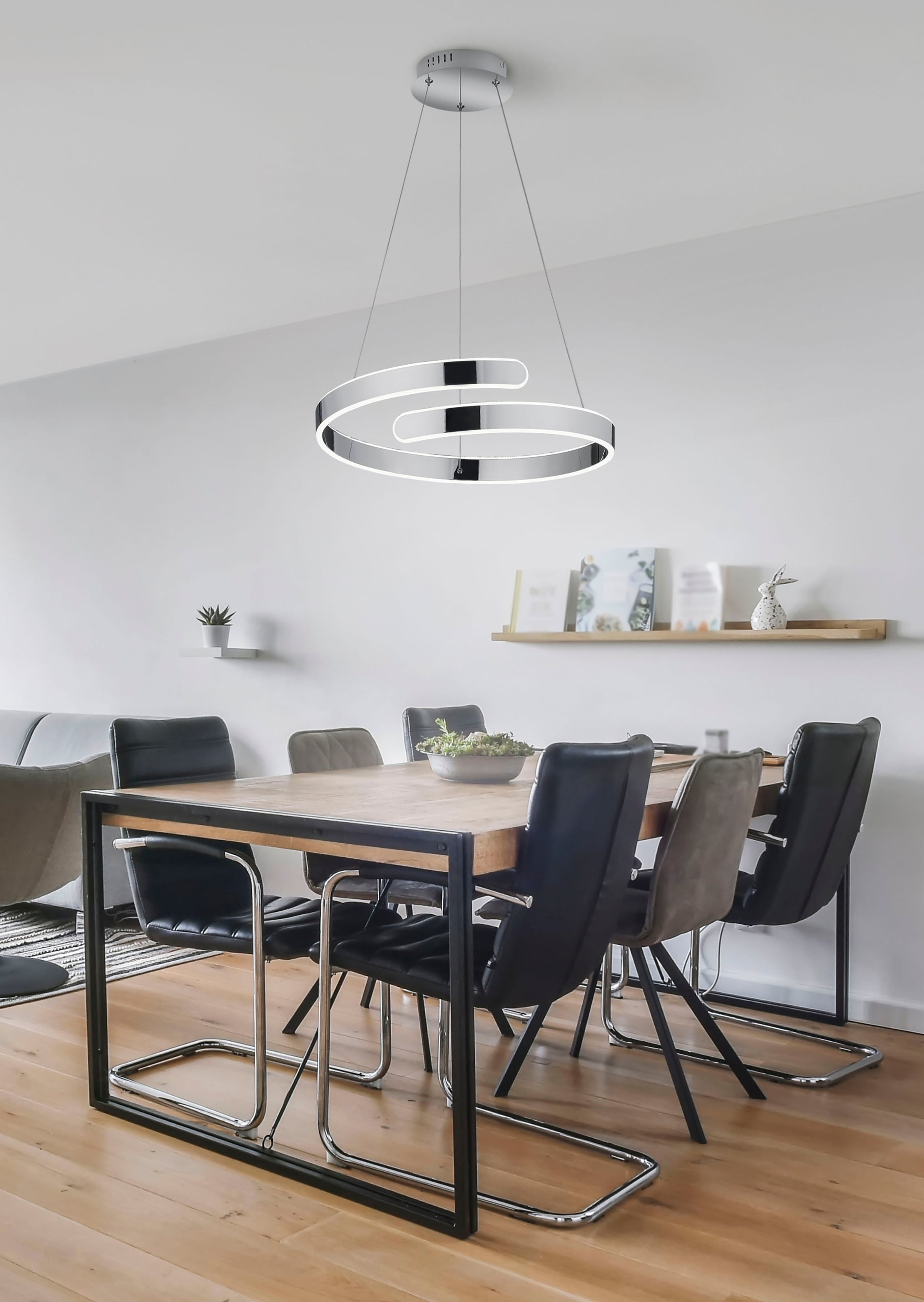 REALITY Leuchten LED Pendelleuchte »Parma«, 1 flammig, Leuchtmittel LED-Board | LED fest integriert, Hängelampe neutralweiß 4000K, 4500 Lumen 37W, dimmbar höhenverstellbar