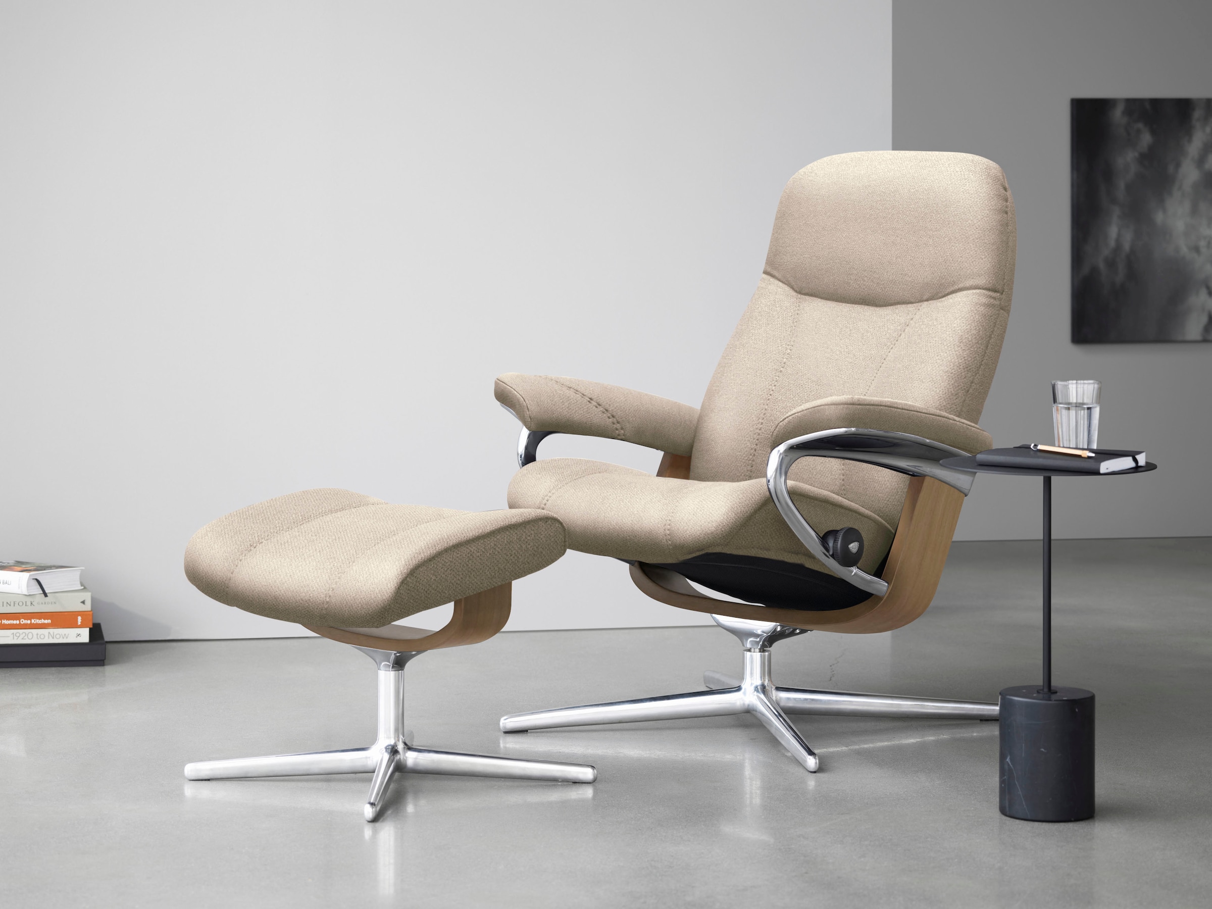 Stressless® Relaxsessel »Consul«, mit Cross Base, Größe S, M & L, Holzakzent Eiche