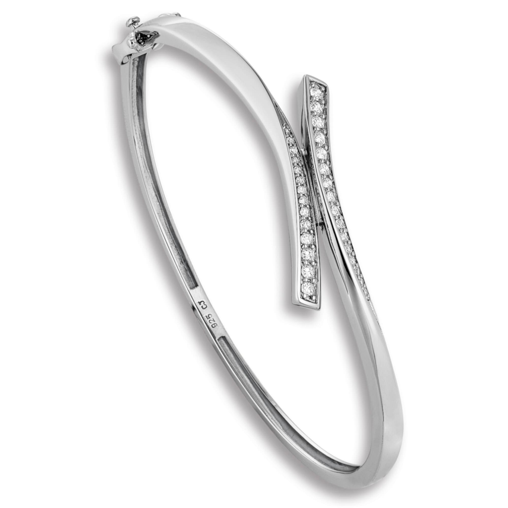 ONE ELEMENT Silberarmband »Zirkonia Armreif aus 925 Silber«, Damen Silber Schmuck