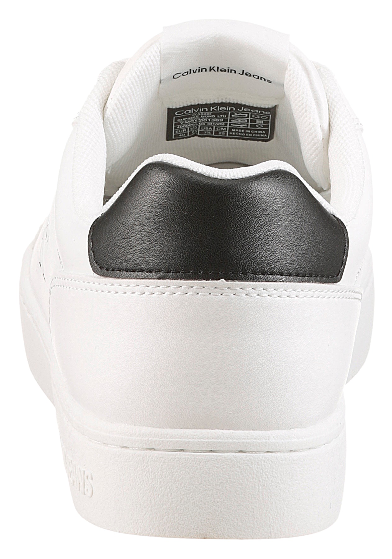 Calvin Klein Jeans Sneaker »CLASSIC CUPSOLE MONO LTH«, Freizeitsneaker, Halbschuh, Schnürschuh in klassischer Optik