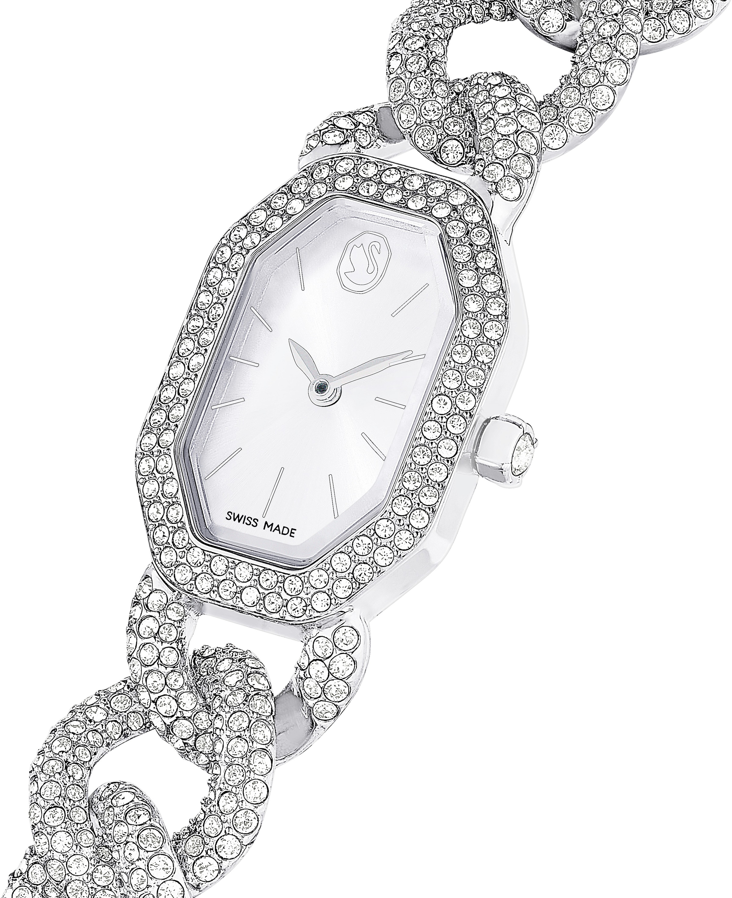 Swarovski Quarzuhr »DEXTERA CHAIN«, Armbanduhr, Damenuhr, analog, Swarovski®-Kristalle