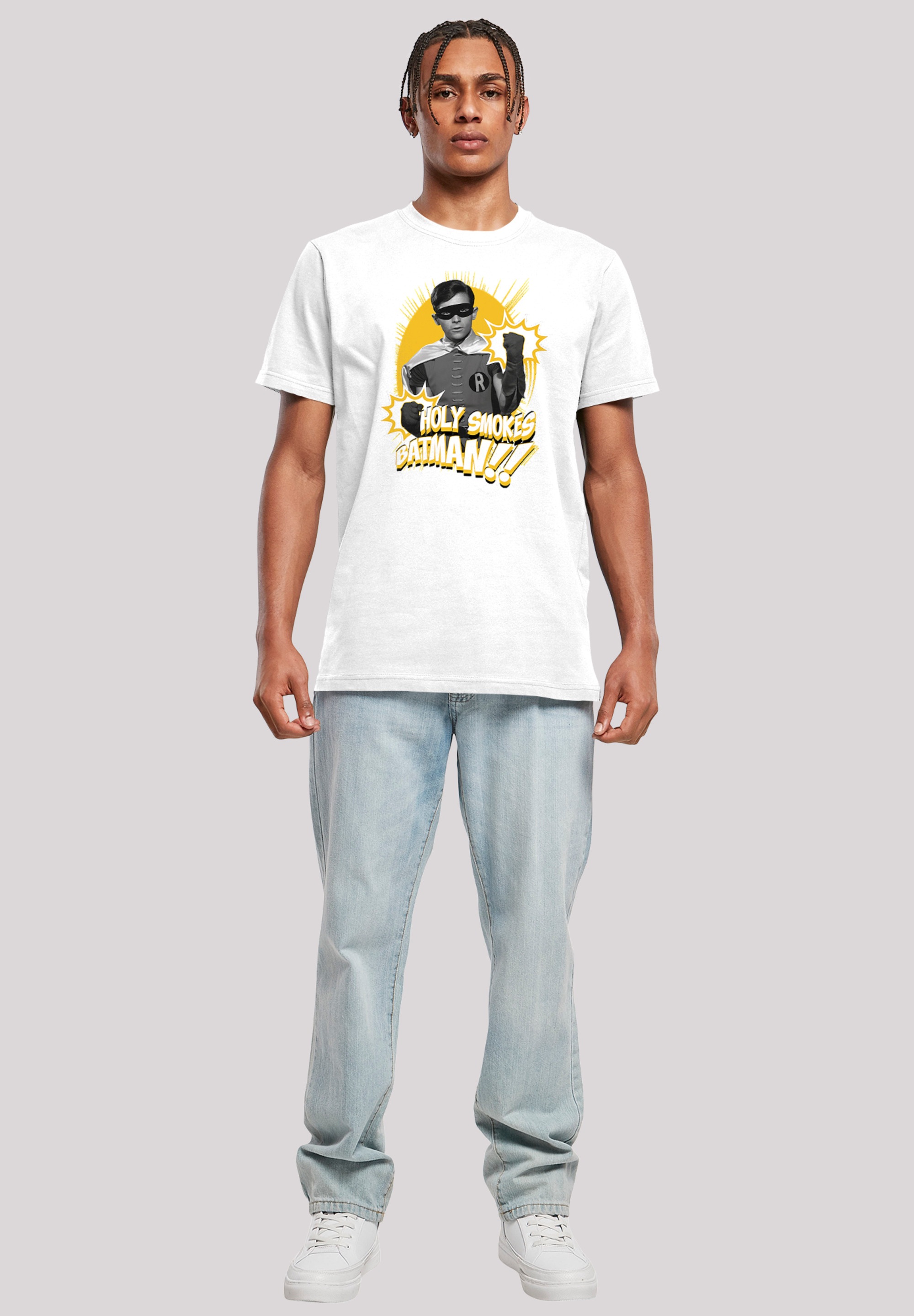 F4NT4STIC T-Shirt »DC Comics Batman TV Series Robin Holy Smokes«, Herren,Premium Merch,Regular-Fit,Basic,Bedruckt