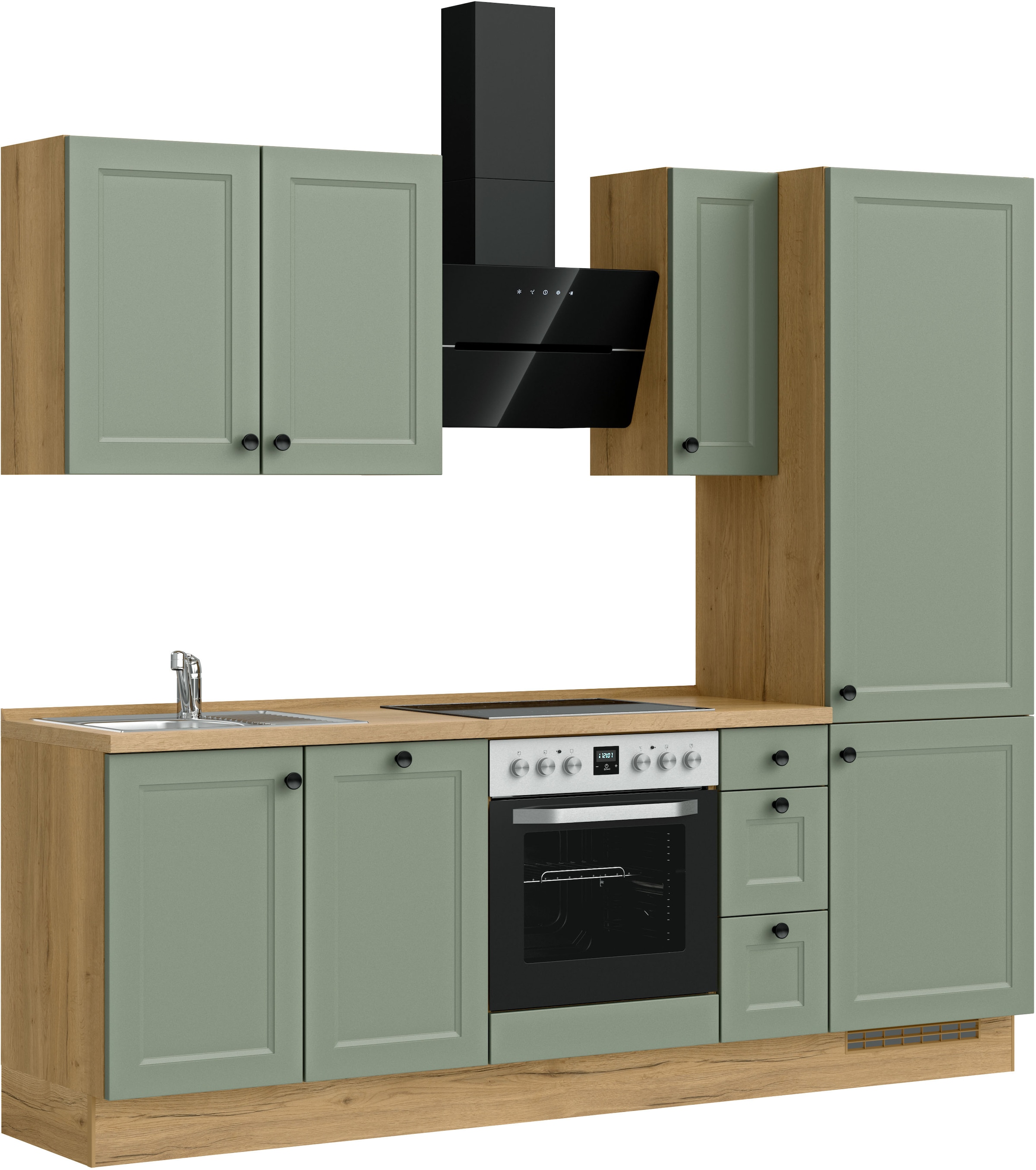 nobilia® Küchenzeile »"Cascada II"«, vormontiert, Breite 240 cm, Ausrichtung wählbar, wahlw. mit E-Geräten