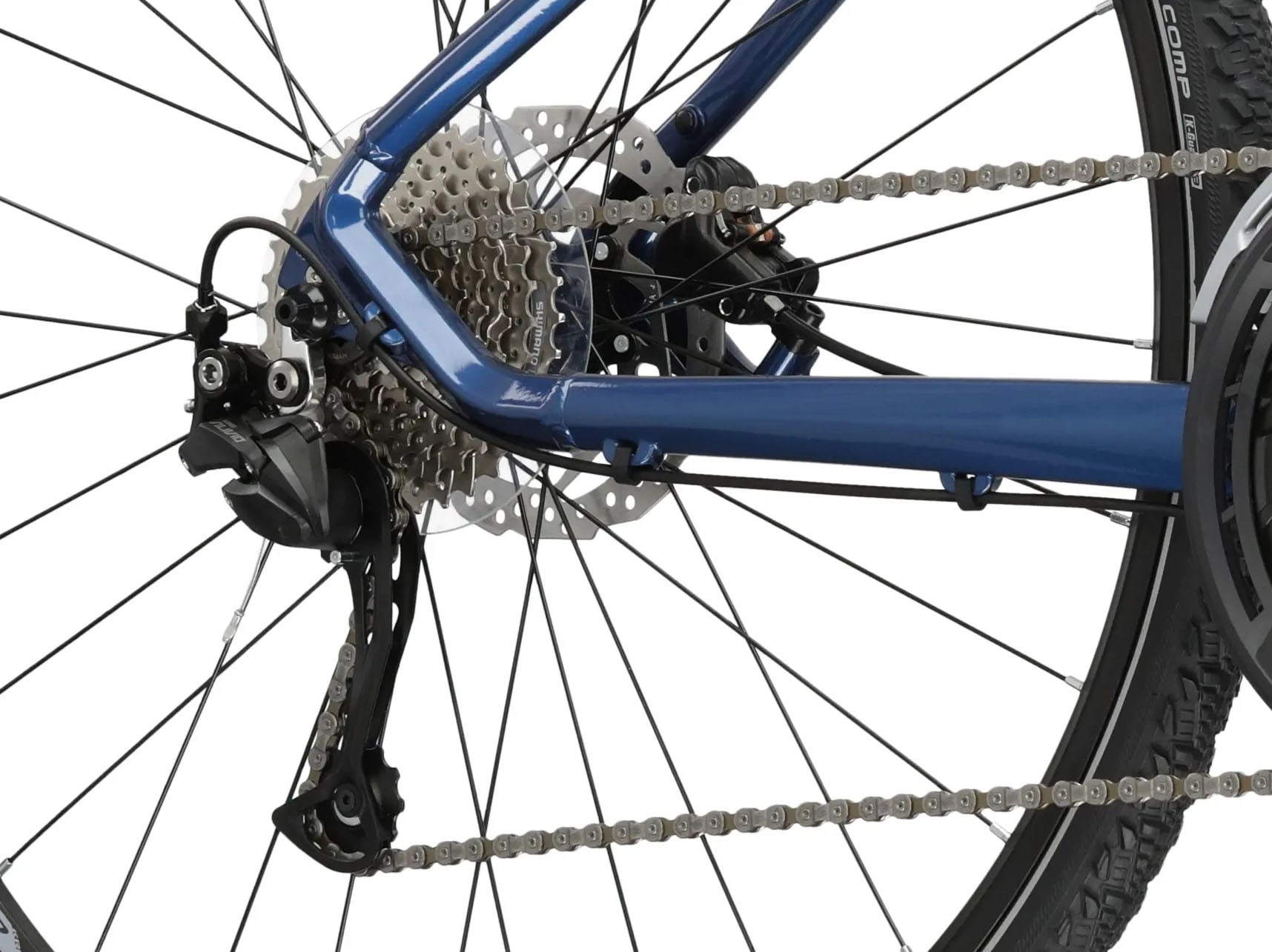 Kross Crossrad »KROSS Crossbike Evado 6.0 28" blau 27 Gänge«, 27 Gang, Shimano, Alivio M3100 Schaltwerk, Kettenschaltung