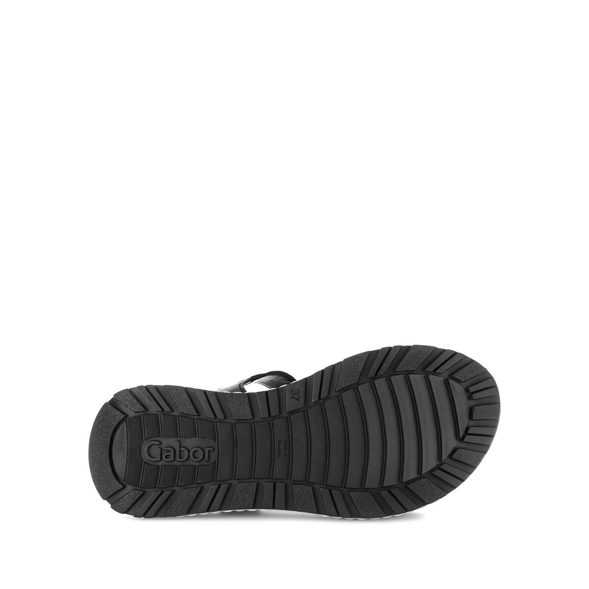 Plateausandaletten GABOR "Plateau Sandale", Damen, Gr. 37, schwarz, Schuhe 3