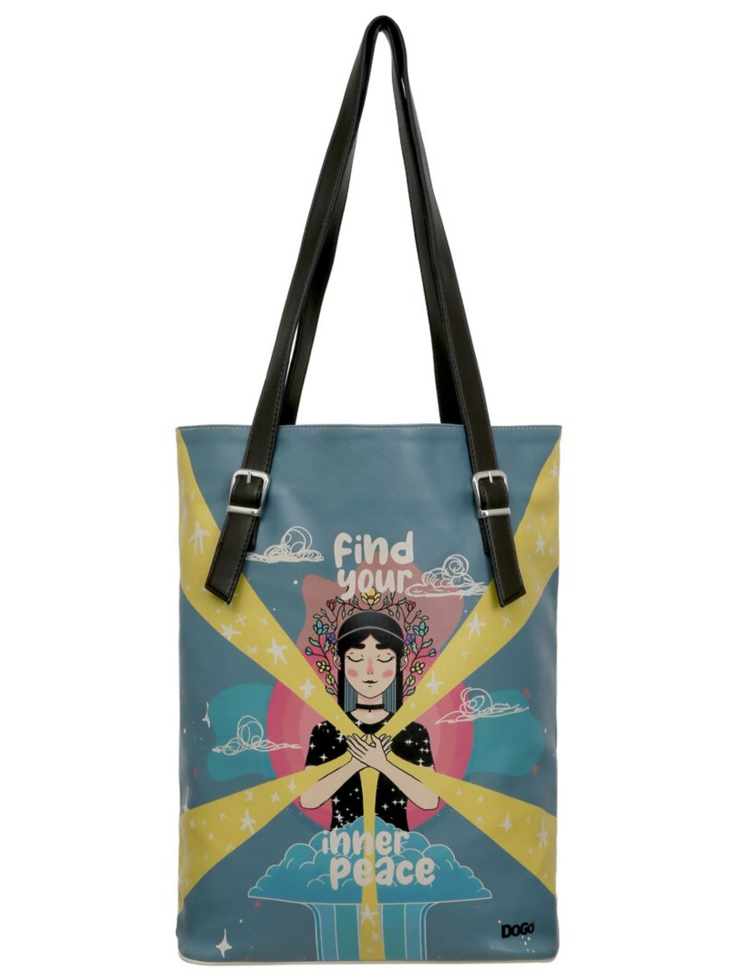 DOGO Umhängetasche "Damen Tall Bag Find Your Inner Peace Vegan Damen Handta günstig online kaufen