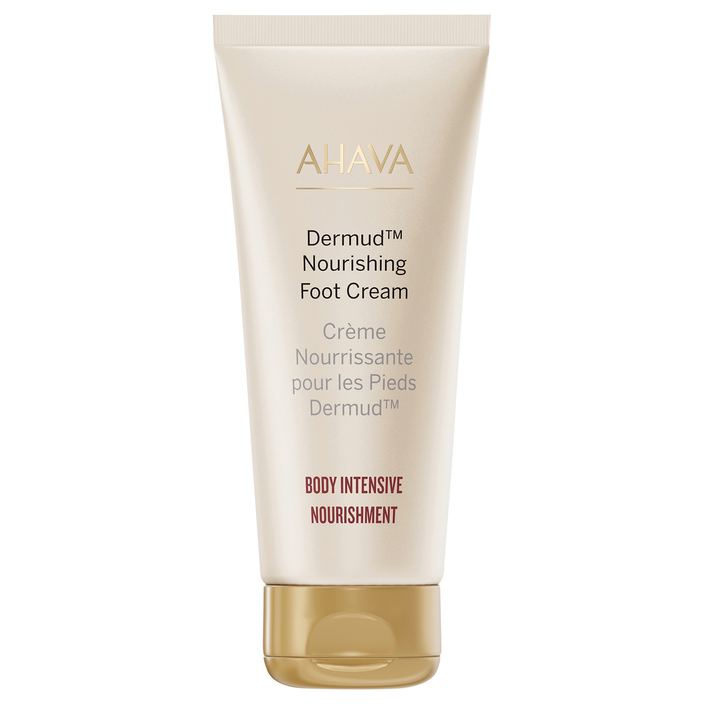 AHAVA Damen Fußcreme "DERMUD NOURSHING FOOD CREAM", 100ml, beige, Hautpflegemittel, für trockene, beanspruchte Füße, mit Sheabutter