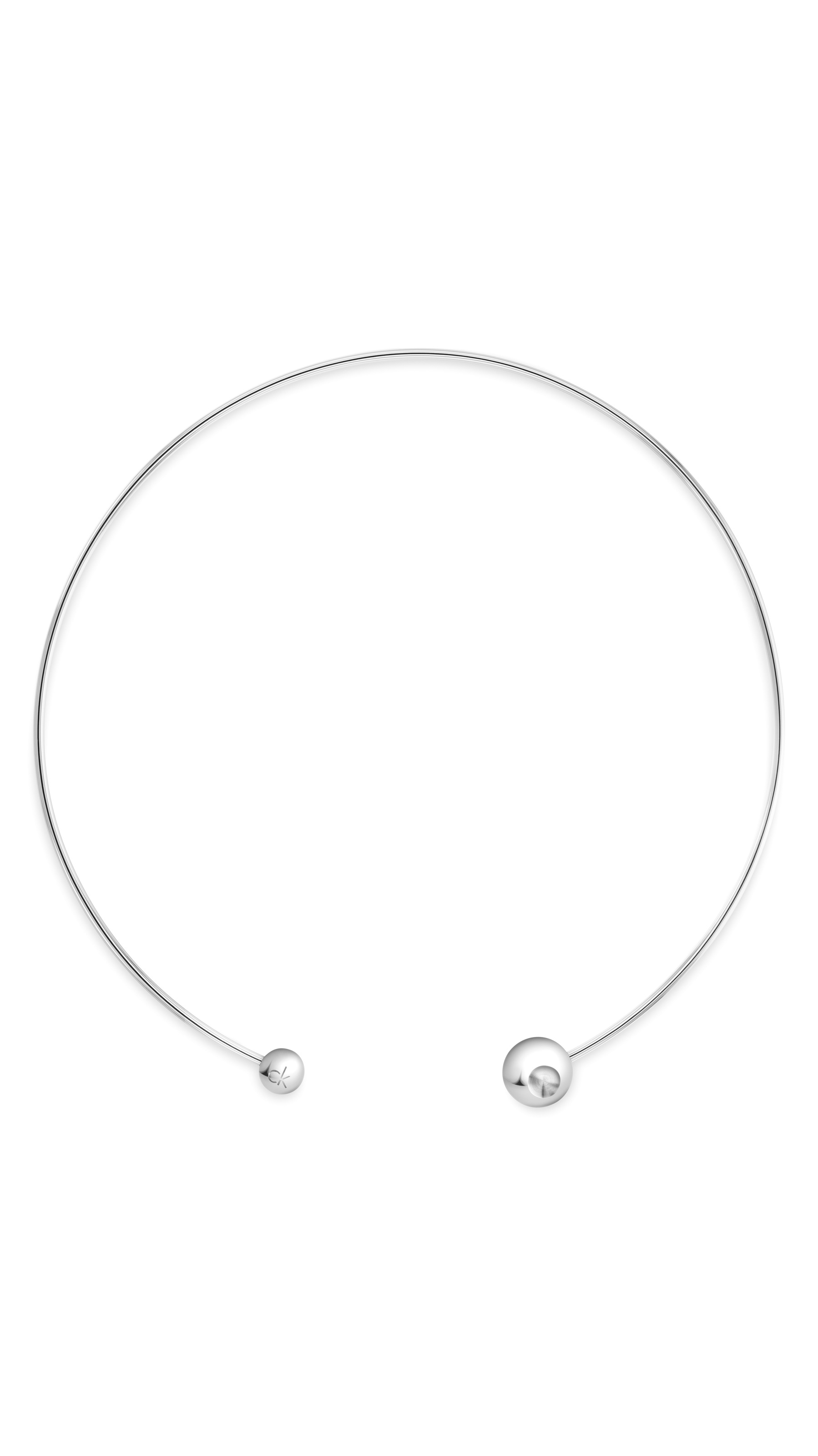 Halsreif CALVIN KLEIN "SCULPTURAL BUBBLES", edelstahlfarben, Halsketten, Damen, Edelstahl, B: 2mm, B:2mm