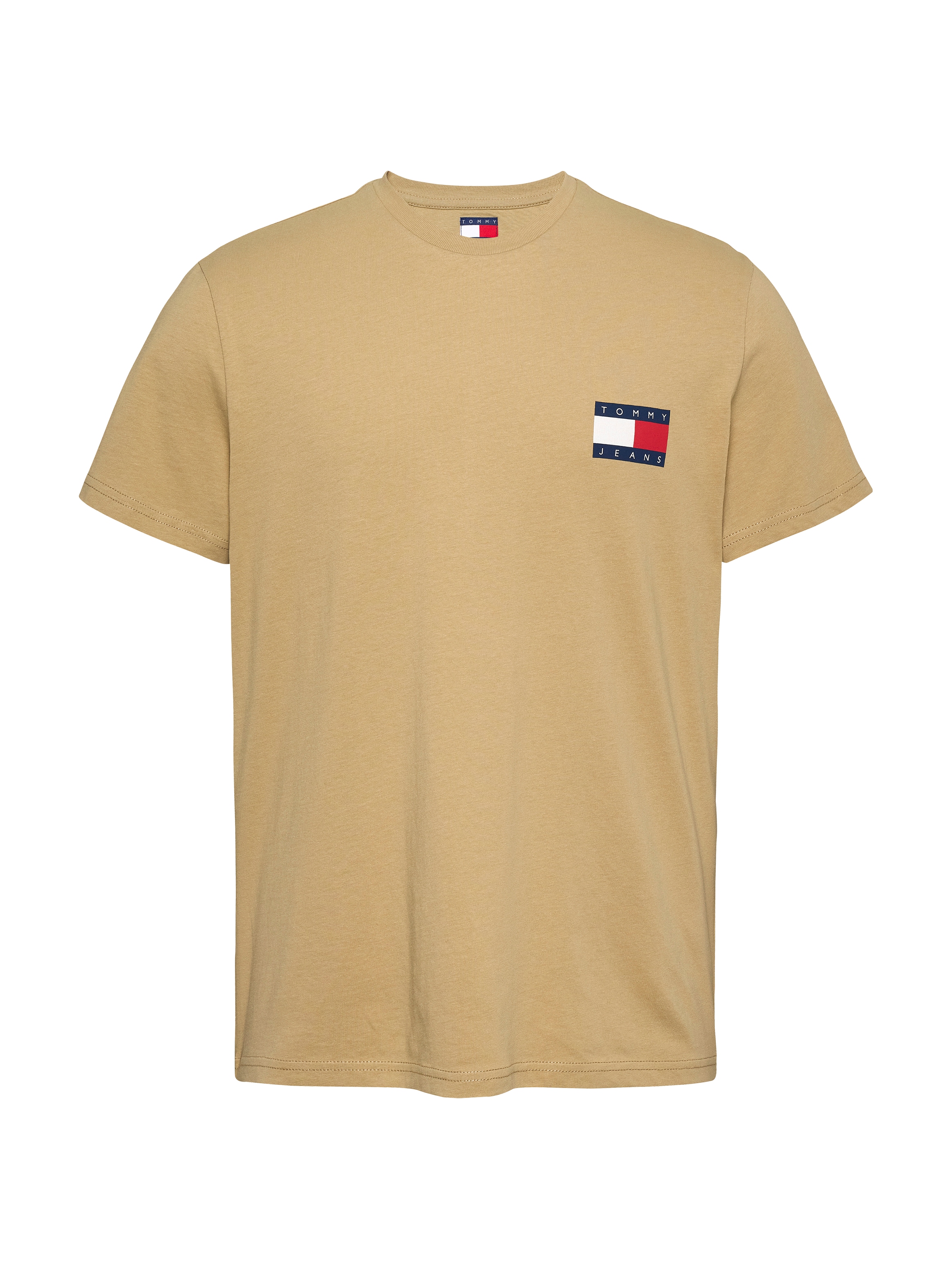 Tommy Jeans T-Shirt »TJM SLIM ESSENTIAL FLAG TEE EXT«, Mit Rundhalsausschnitt