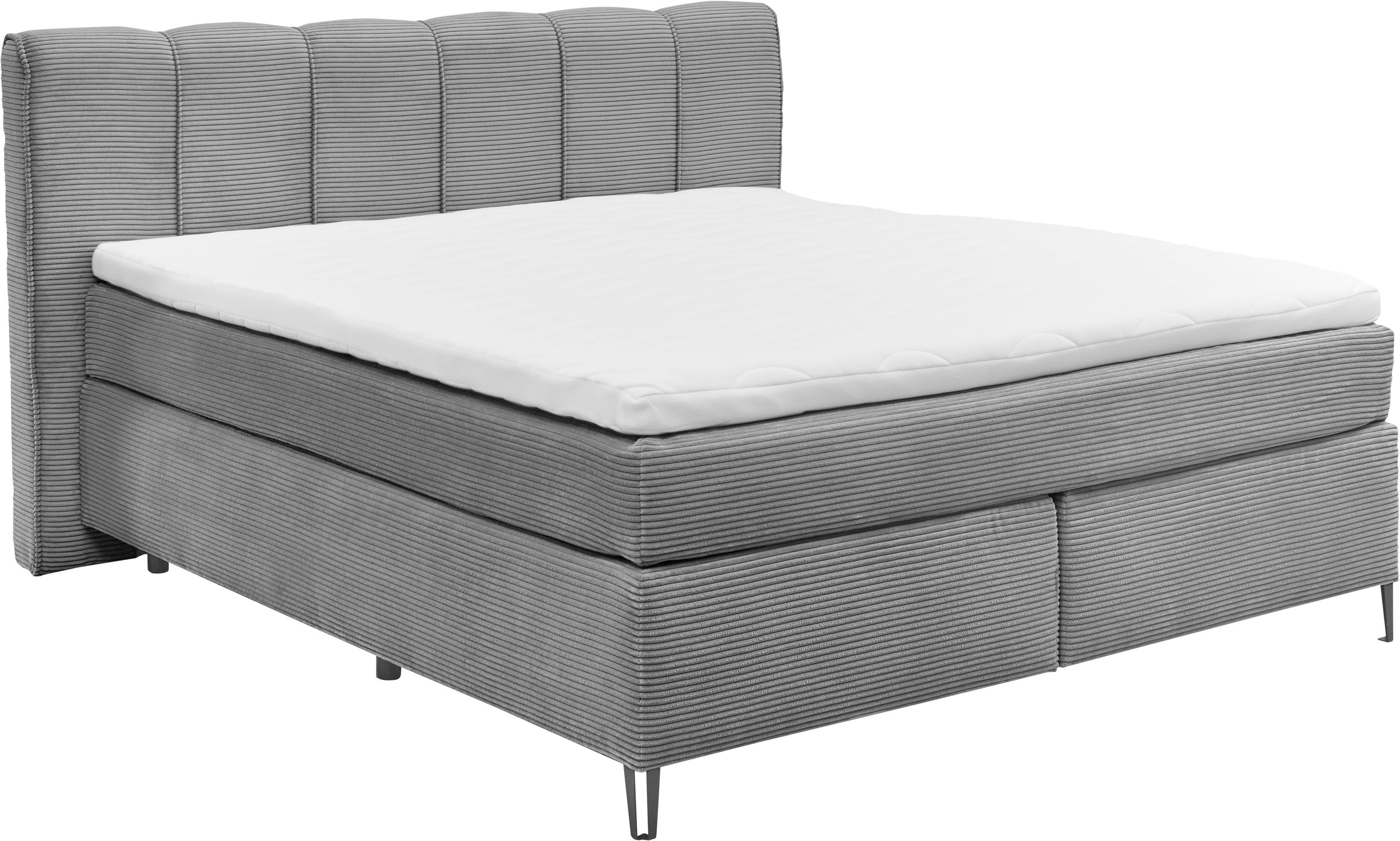set one by Musterring Boxspringbett "Fairfield", Metallfuß schwarz, Kopftei günstig online kaufen