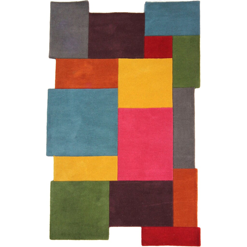 FLAIR RUGS Wollteppich »Abstract Collage«, rechteckig