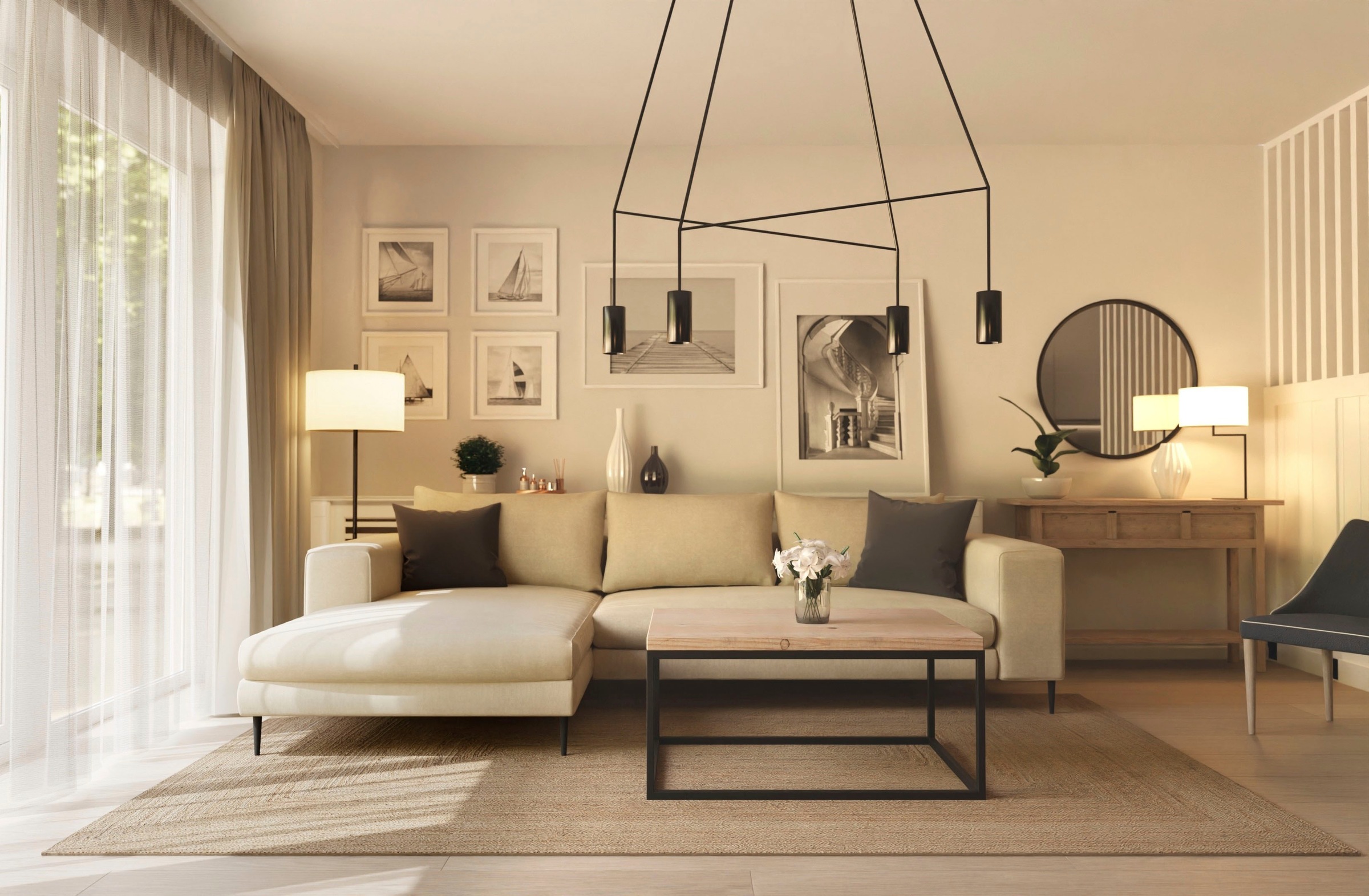 INOSIGN Ecksofa »Aurora, L-Form, mit extra breiter Recamiere, 324 x 170 cm (BxT)«, Designsofa mit tollem Sitzkomfort, extra hohe Metallfüße schwarz