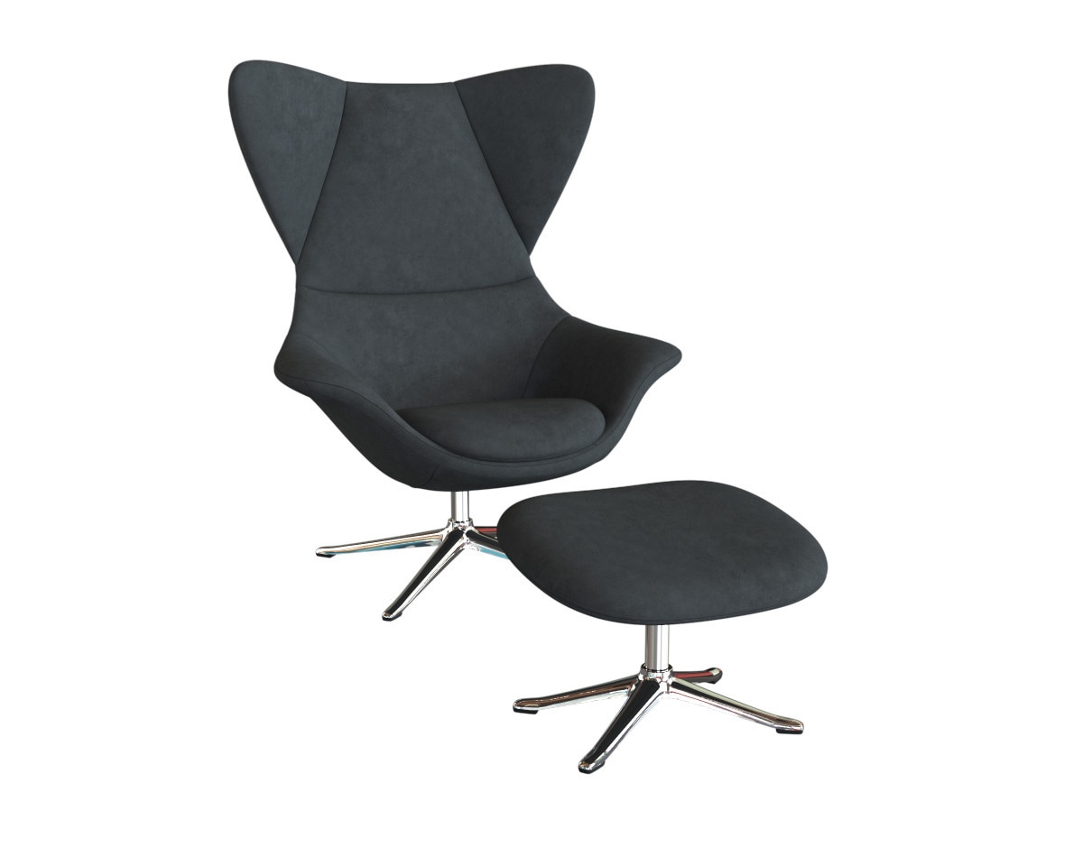 FLEXLUX Ohrensessel »Stilo Relaxsessel, TV-Sessel«, Solitär, Stil-Ikone, drehbar, Fuß Aluminium