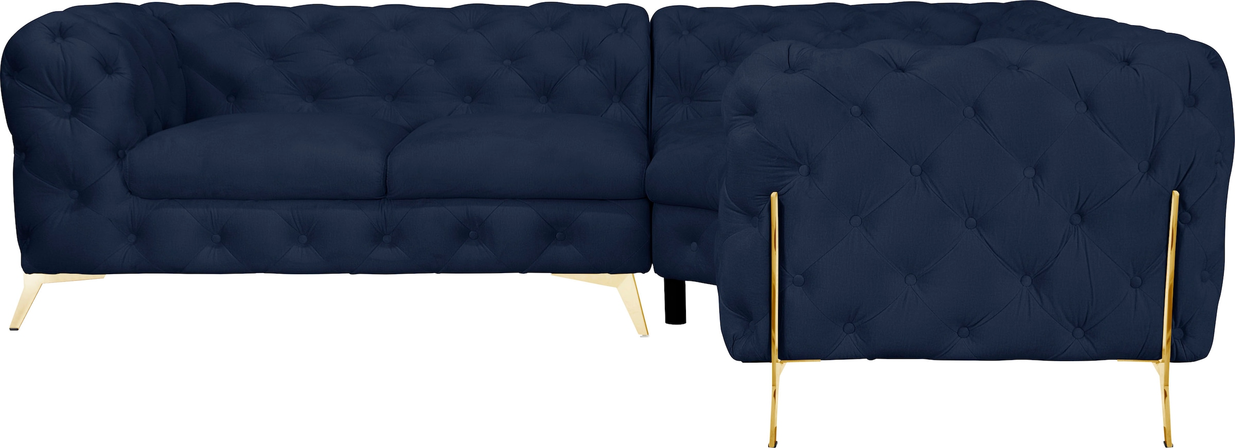 Home affaire Chesterfield-Sofa "Amaury L-Form" Chesterfield-Optik, Breite/T günstig online kaufen
