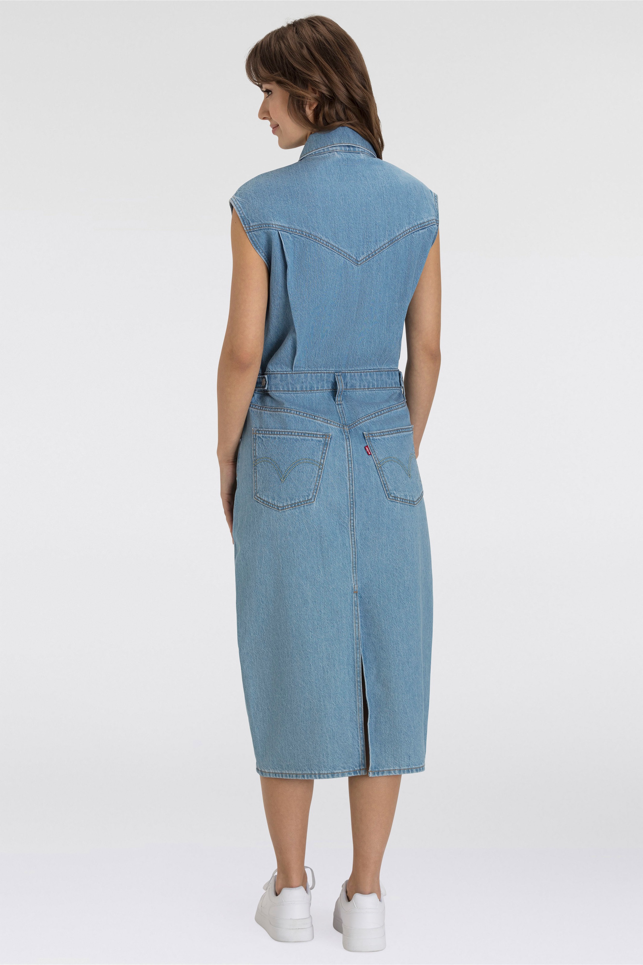 Levis Jeanskleid "ICONIC SLEEVELESS DRESS" Brusttaschen  Eingrifftaschen  G günstig online kaufen