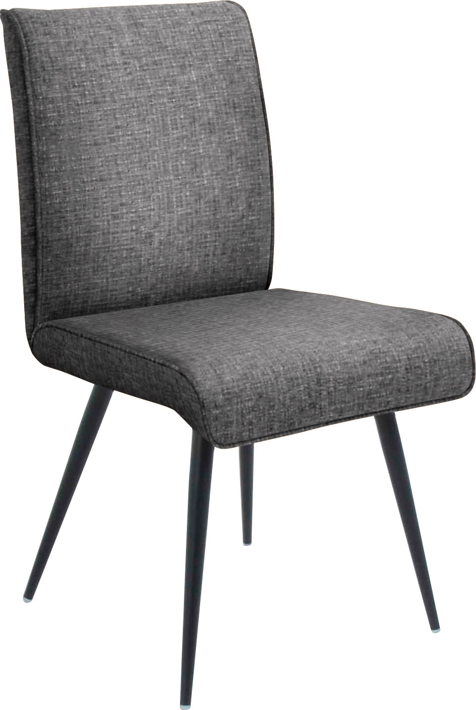 K+W Komfort & Wohnen 1100000002199 "Giacomo I" () 1 Stk.4- Fußstuhl mit umlaufenden 4mm Keder am Rücken und Sitz, Metallfüße