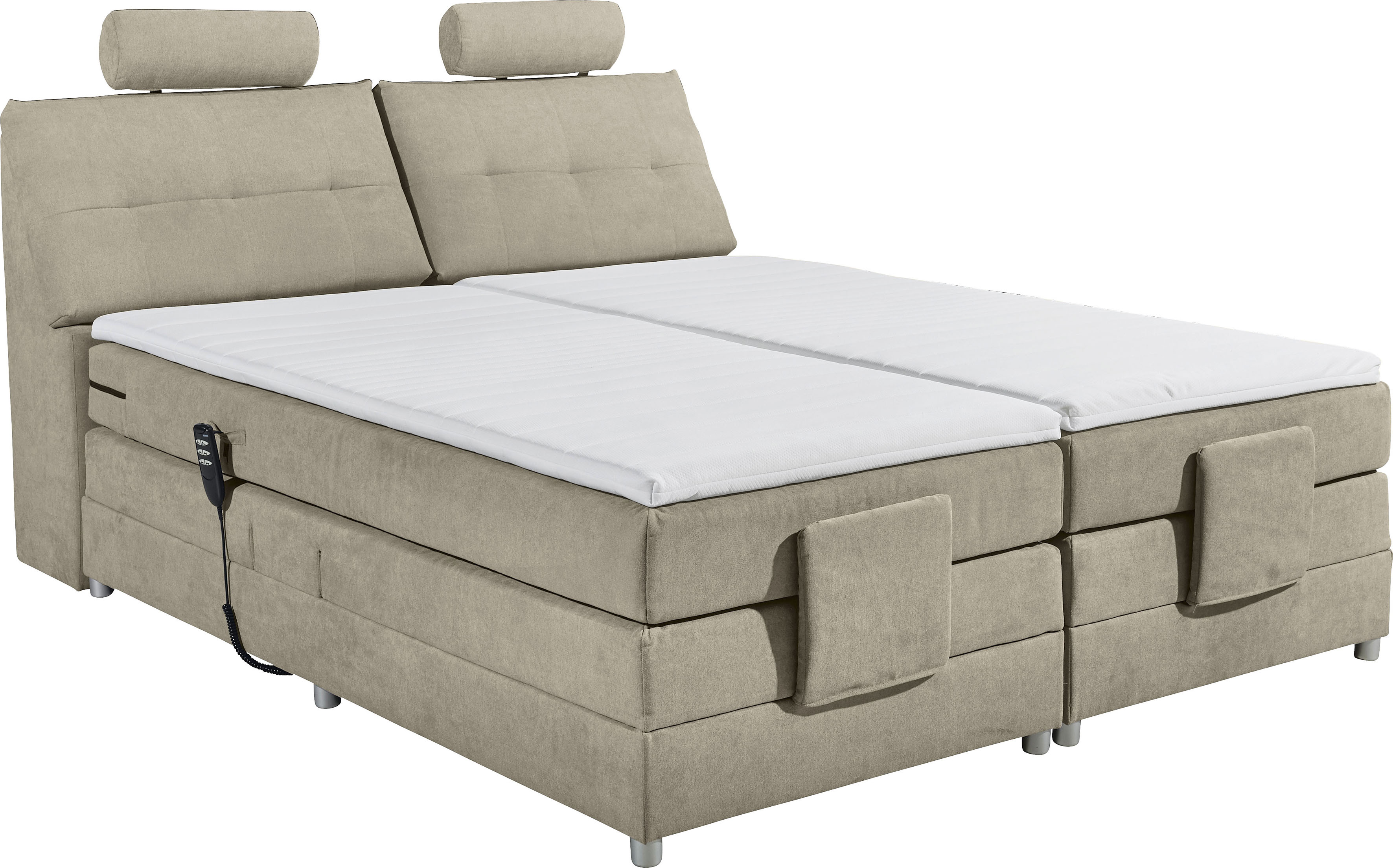 ED EXCITING DESIGN Boxspringbett "Palermo" inkl. Motor, Topper, Kopfstütze günstig online kaufen