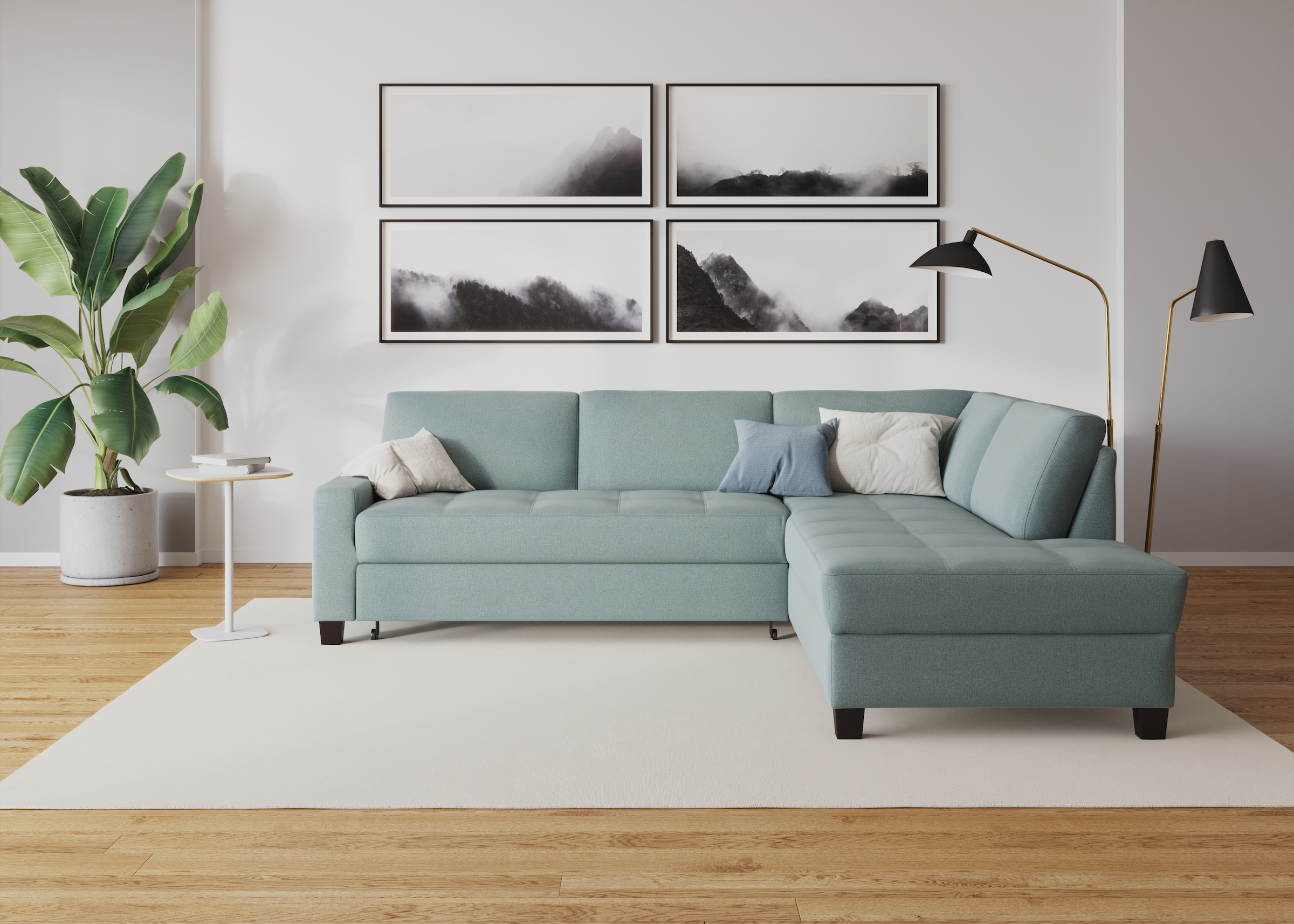 DOMO collection Ecksofa "Florentina zeitlos und elegant, Sitznähte als Desi günstig online kaufen