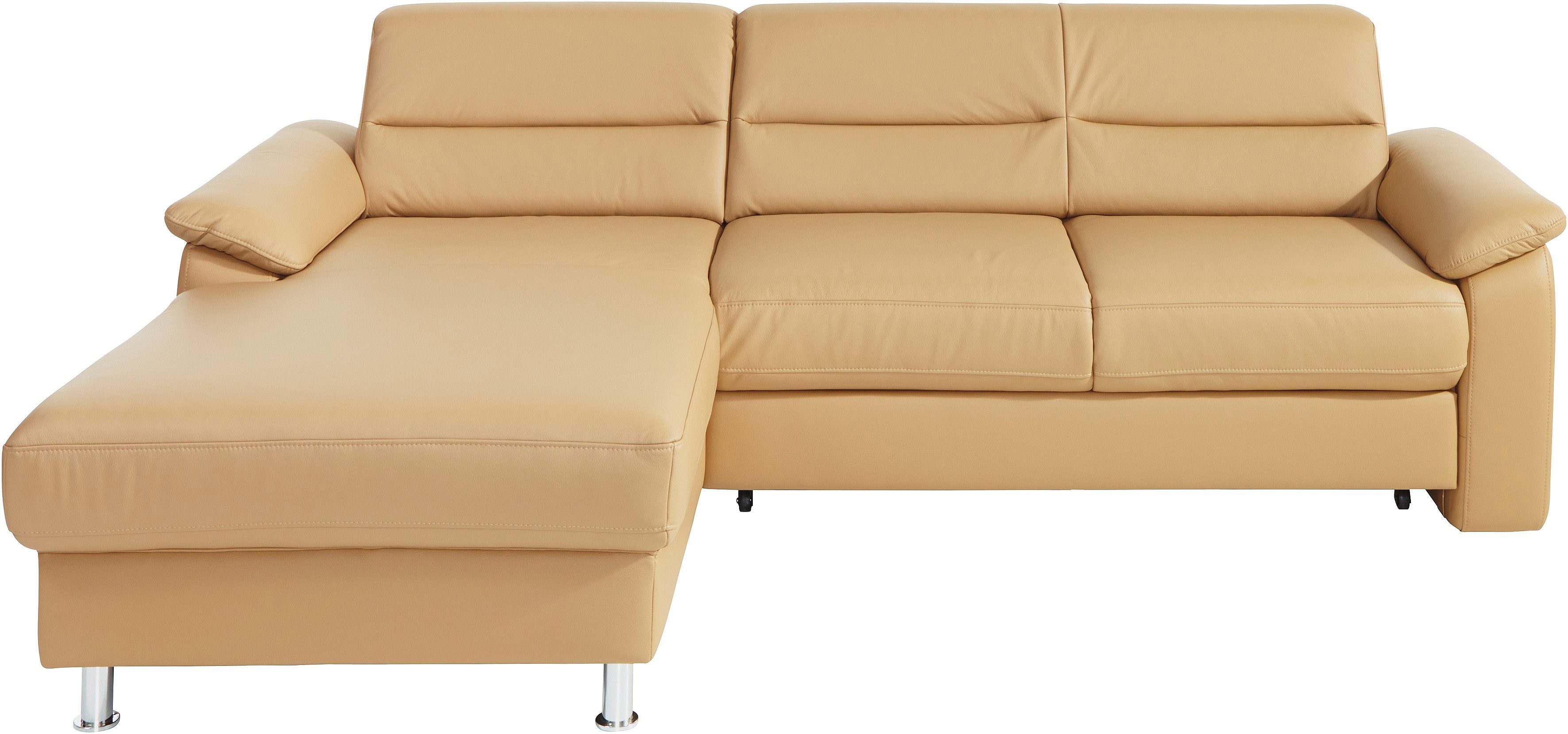 sit&more Ecksofa "Ascara L-Form, B: 251 cm, Boxspring & Federkern" mit Schlaffunktion, frei stellbar, Komfortsitz