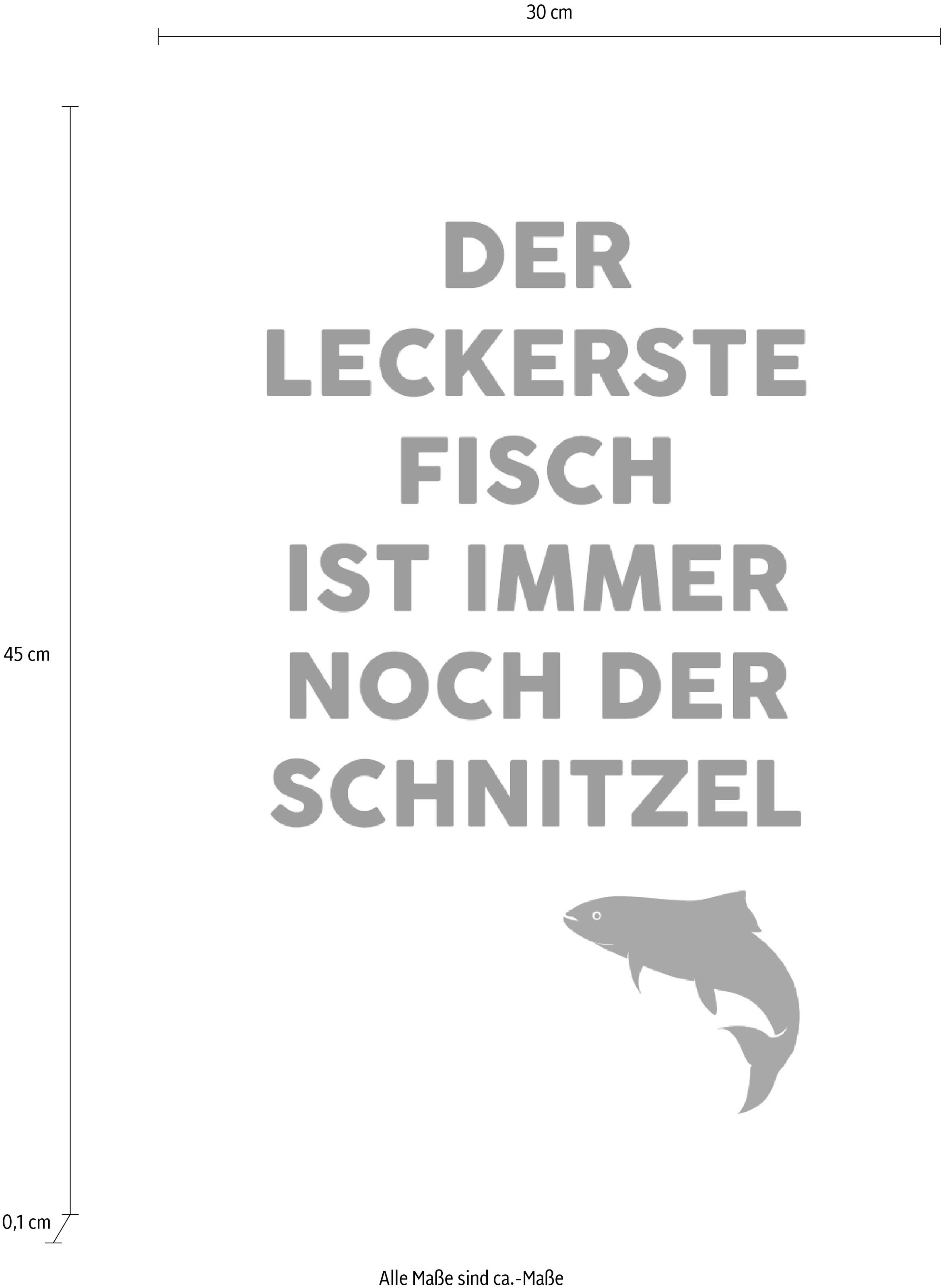 queence Wanddekoobjekt "Fisch", Stahlschild, Blechschild, Spruch, Witzig, W günstig online kaufen