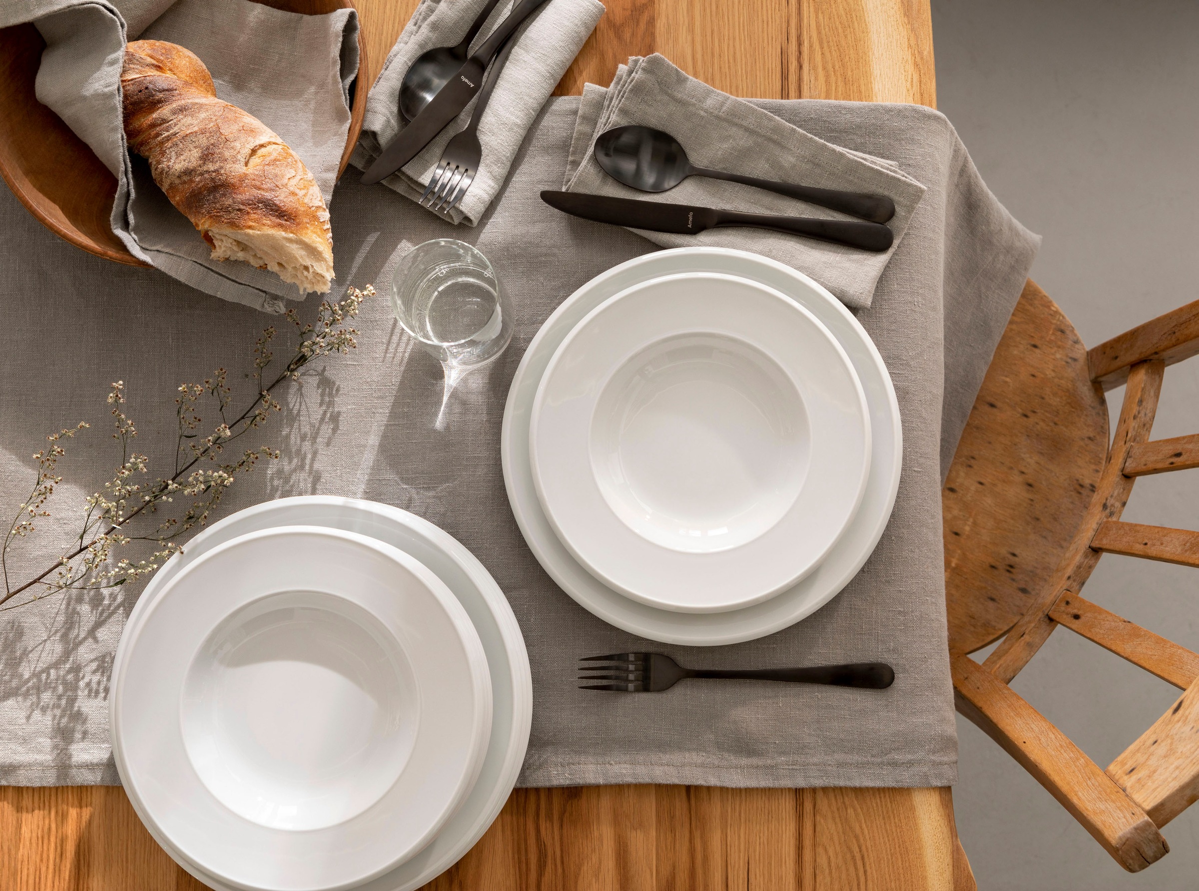 Retsch Arzberg Tafelservice "Geschirr-Set Novo" Teller Set, weiß, Made in G günstig online kaufen