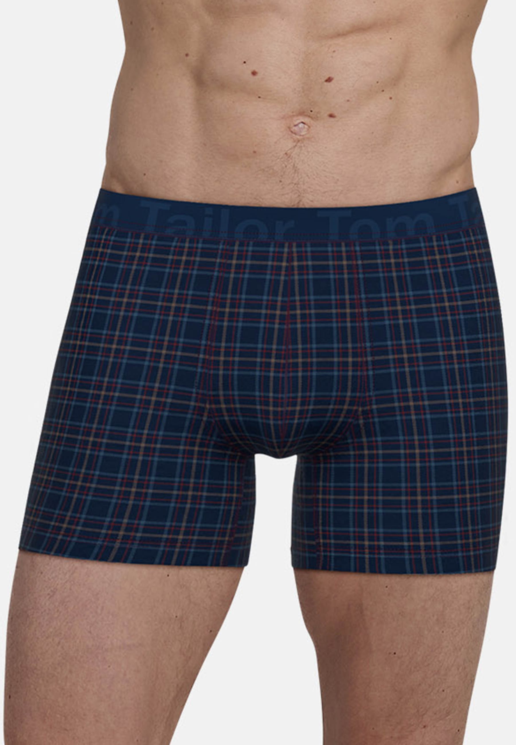 TOM TAILOR Boxershorts "Kentucky" Logobund, basic, bequem, weich, kariert, günstig online kaufen