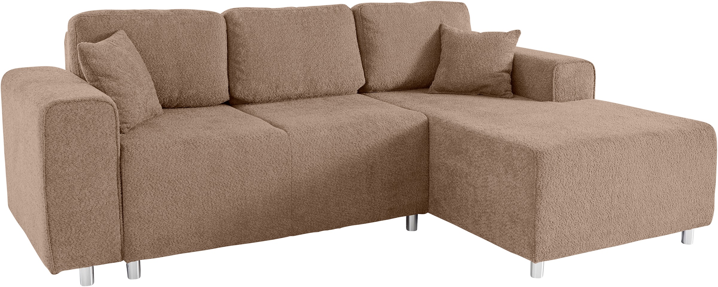 Guido Maria Kretschmer Home&Living Ecksofa »Györ«, L-Form, wahlweise mit Bettfunktion und Bettkasten incl. 2 Zierkissen