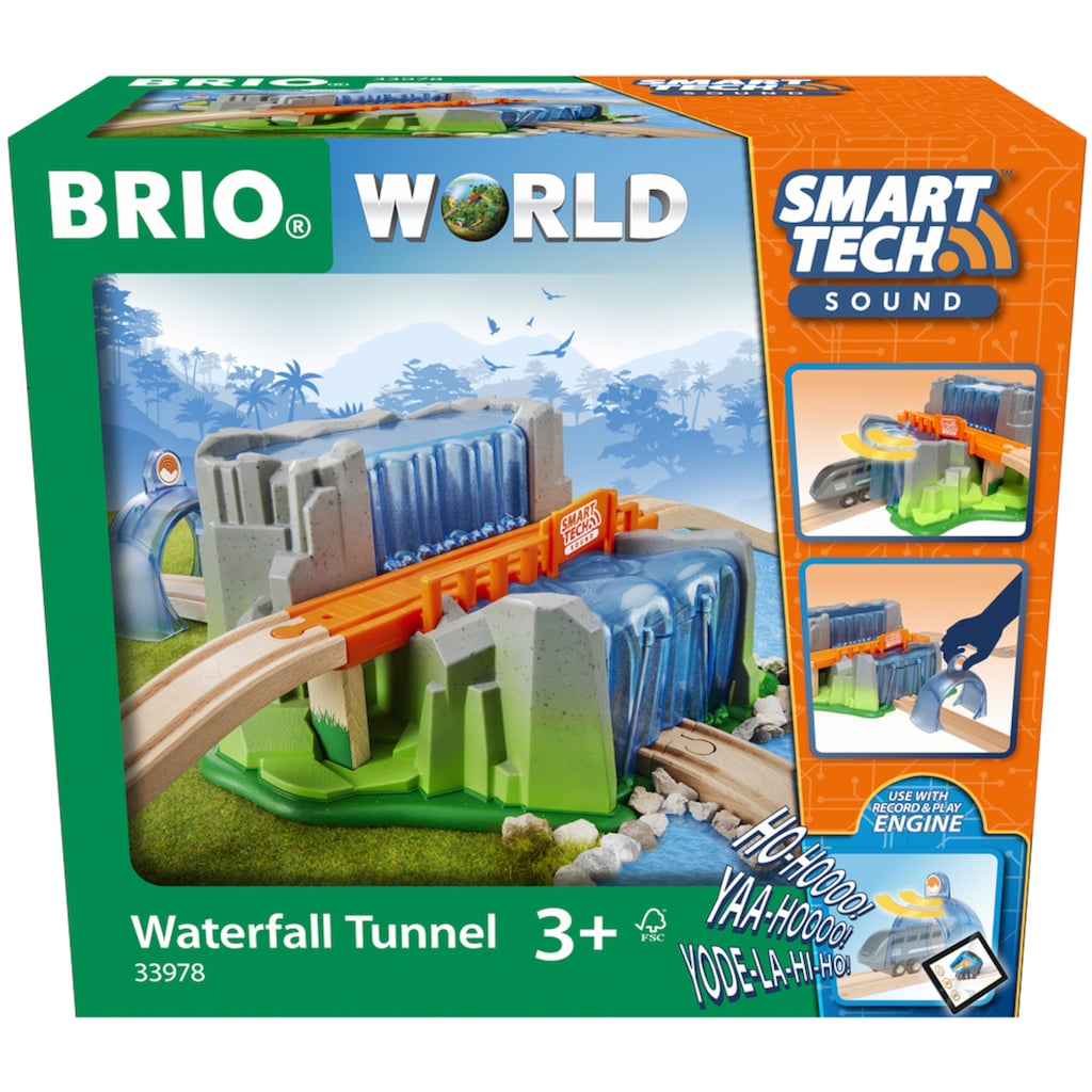 BRIO® Spielzeugeisenbahn-Tunnel »BRIO® WORLD, Smart Tech Sound Wasserfall-Tunnel«