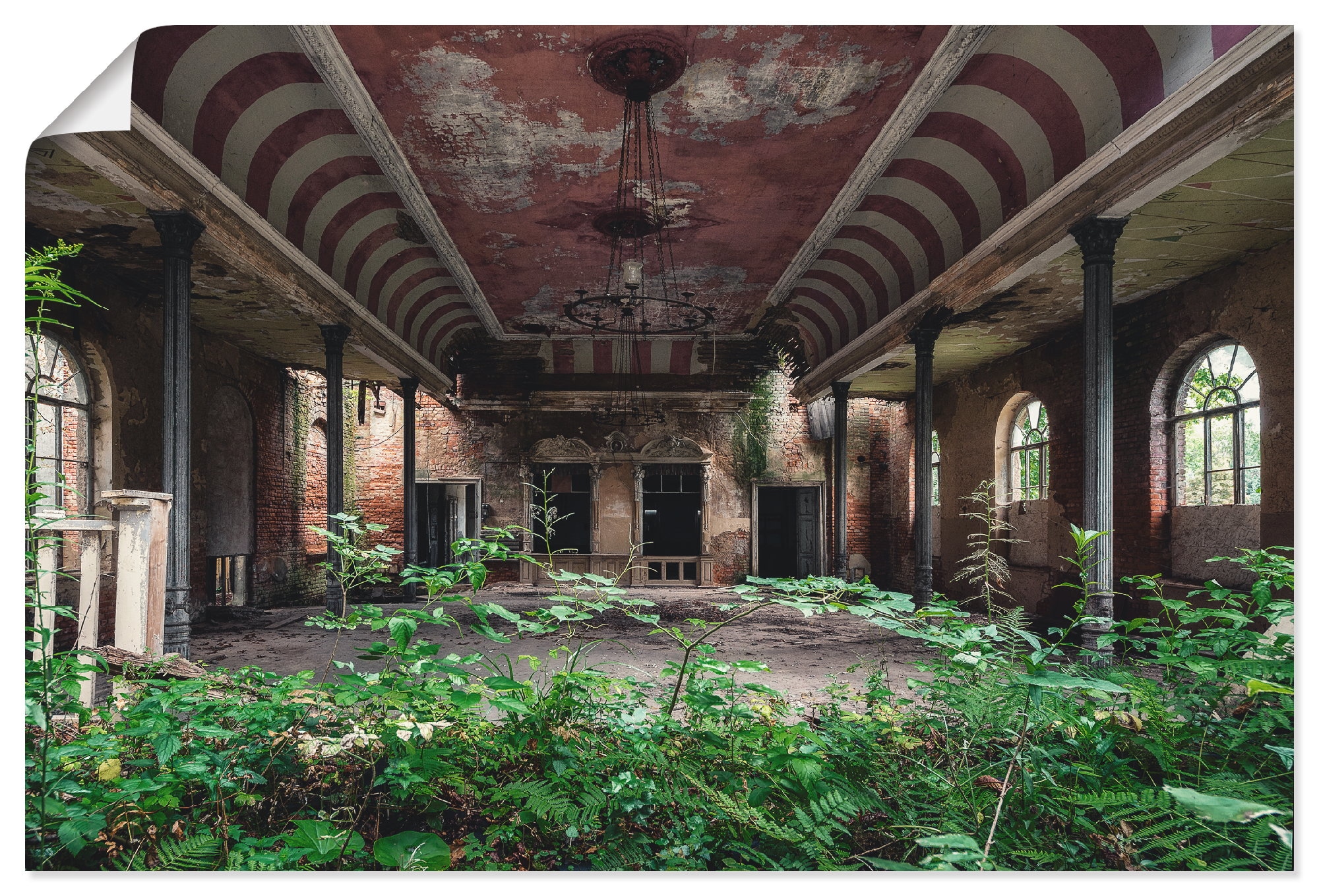 Artland Wandbild "Lost Places - Tanzsaal - verlassen", Gebäude, (1 St.), als Leinwandbild, Poster in verschied. Größen