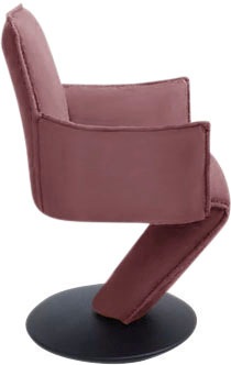 K+W Komfort & Wohnen Esszimmerstuhl "Drive, Drehstuhl" () Sessel mit federnder Sitzschale, Drehteller in Metall schwarz Struktur