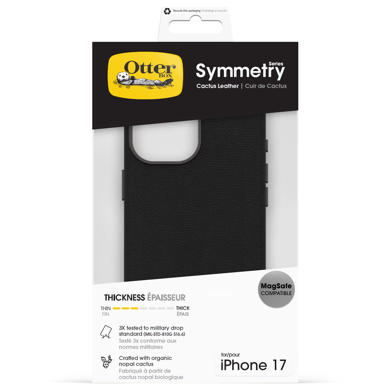 Otterbox Handyhülle »Symmetry Series Cactus Leather mit MagSafe für Apple iPhone 17« Apple iPhone 17 Backcover, Schutzhülle, Handyschutzhülle, Case, Schutzcase, stoßfest
