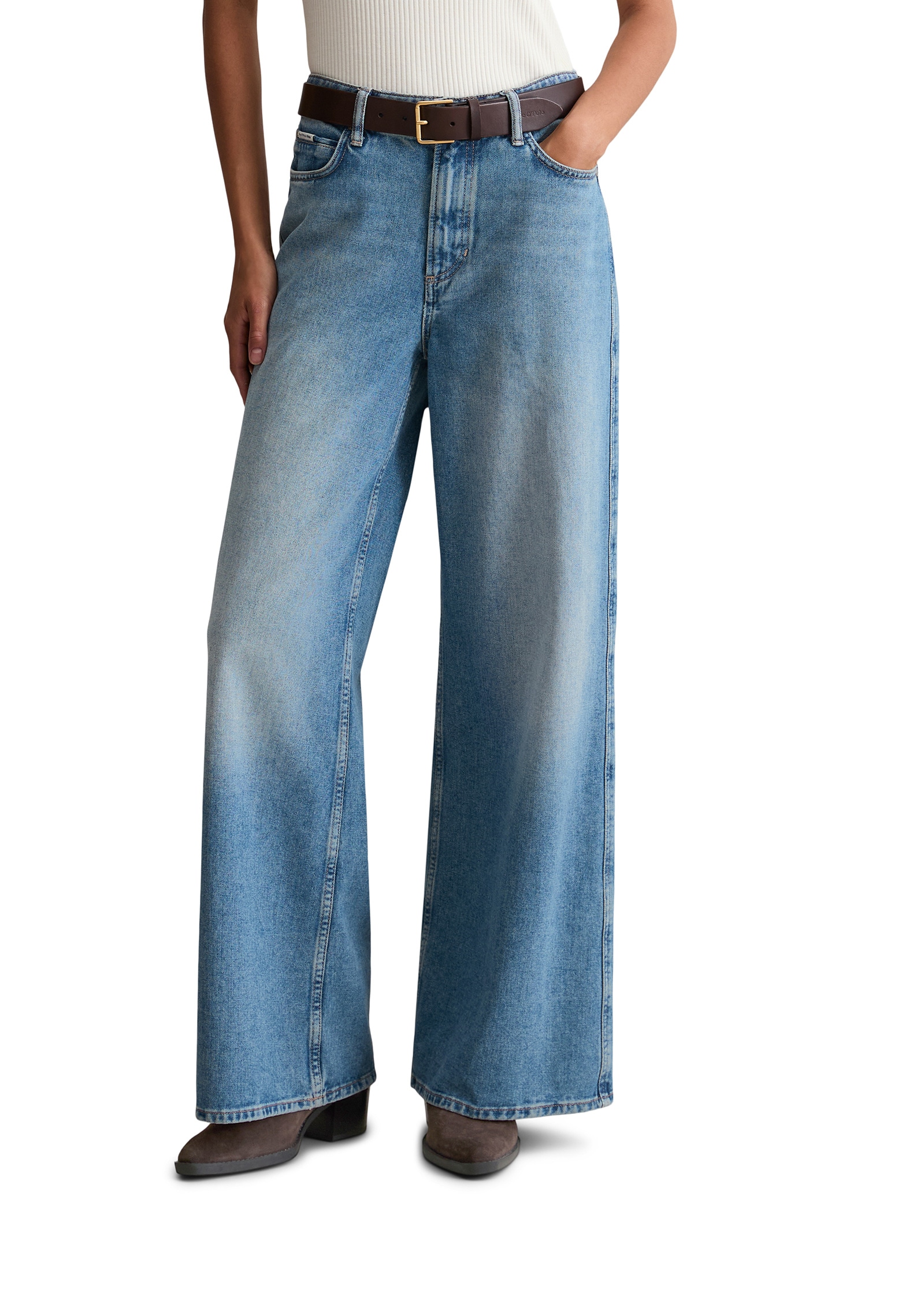 Marc OPolo DENIM Weite Jeans "aus Rigid Denim" günstig online kaufen