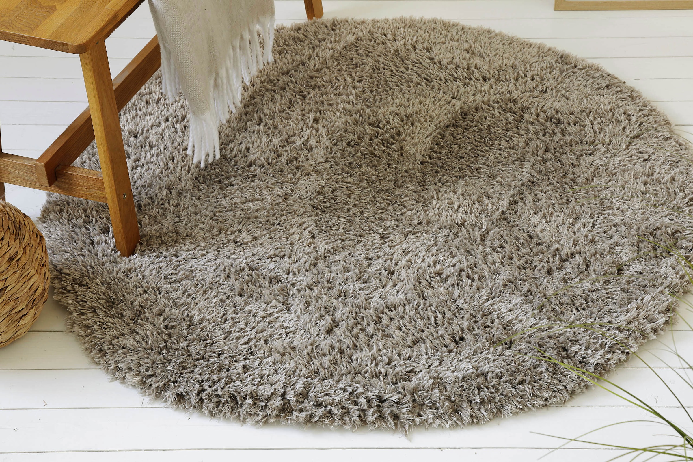 OTTO home Hochflor-Teppich "Josetta" rund 50 mm Höhe Langflor, Shaggy, dich günstig online kaufen