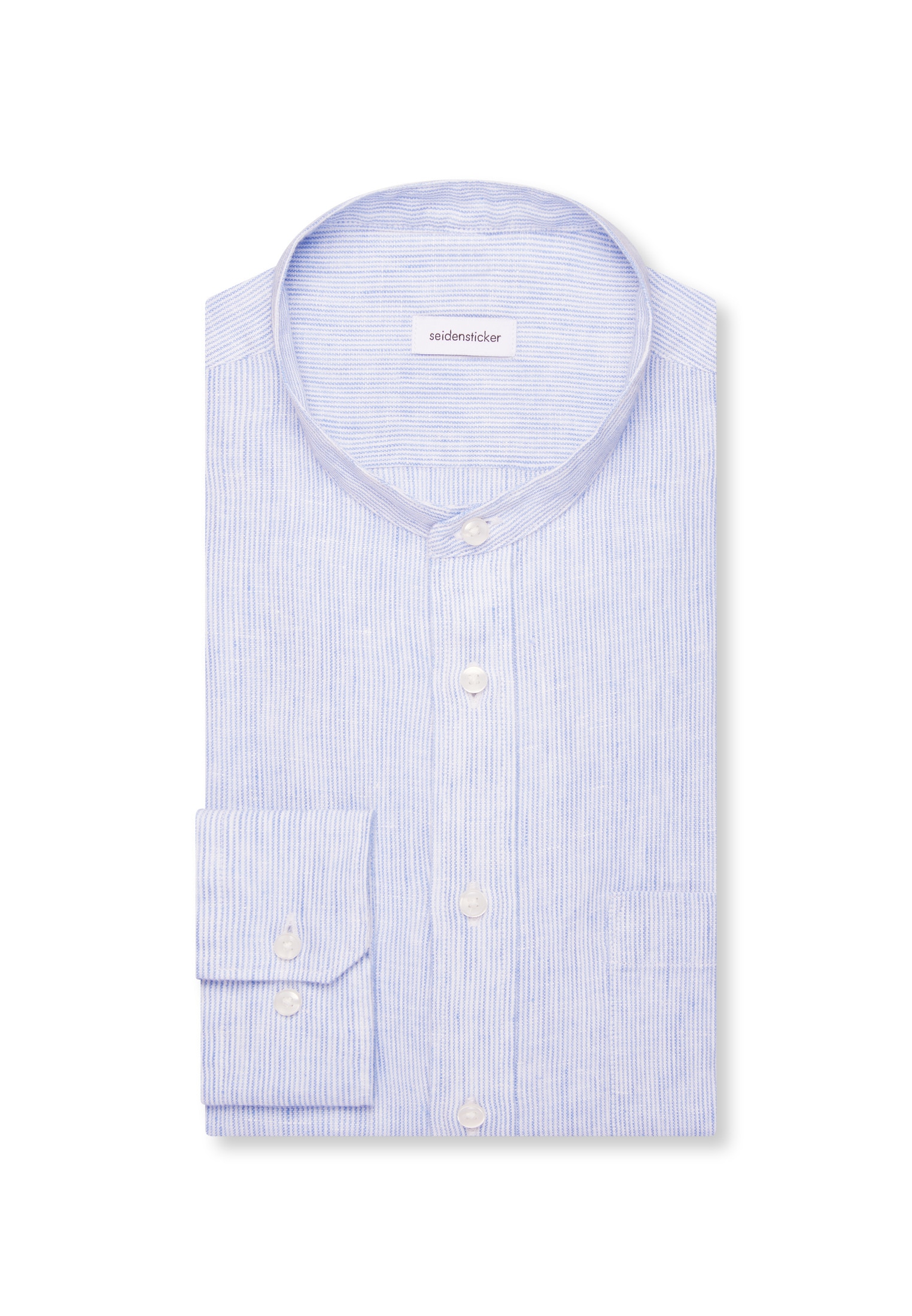 seidensticker Leinenhemd »Schwarze Rose« Slim 1/1 Stehkragen Gestreift