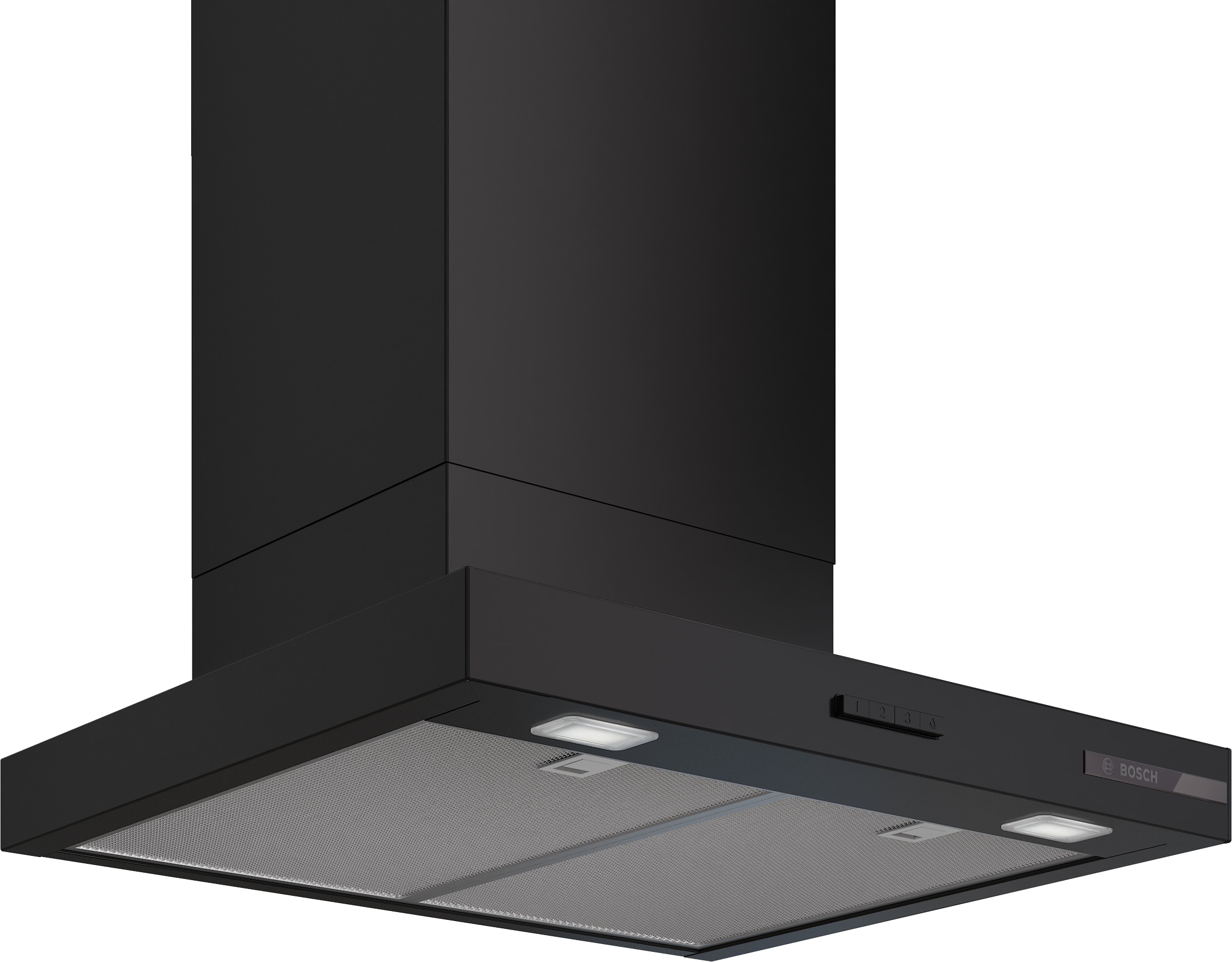 BOSCH Wandhaube "DWB63BC60", B:59,8cm H:6cm T:50cm, schwarz, Dunstabzugshauben, Einfache Tastensteuerung & effizientes Dual Filtersystem