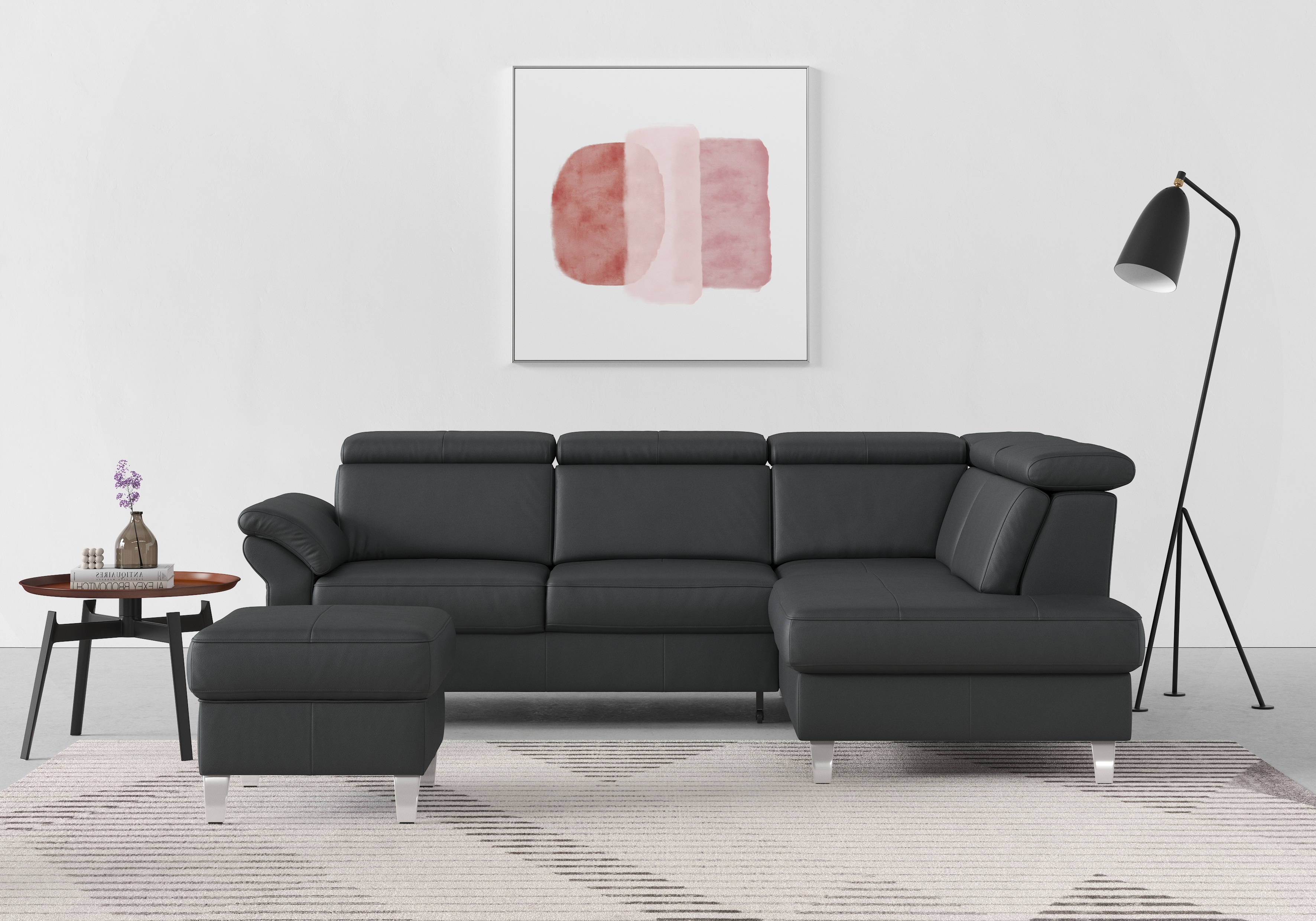 sit&more Ecksofa "Arngast L-Form" inklusive Kopfteilverstellung und Federkern