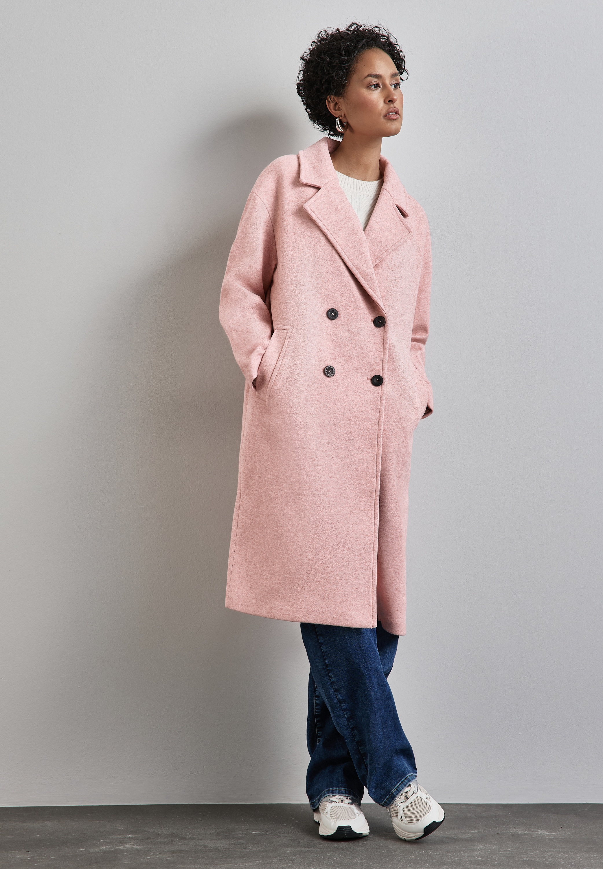 STREET ONE Trenchcoat, in Woll-Optik