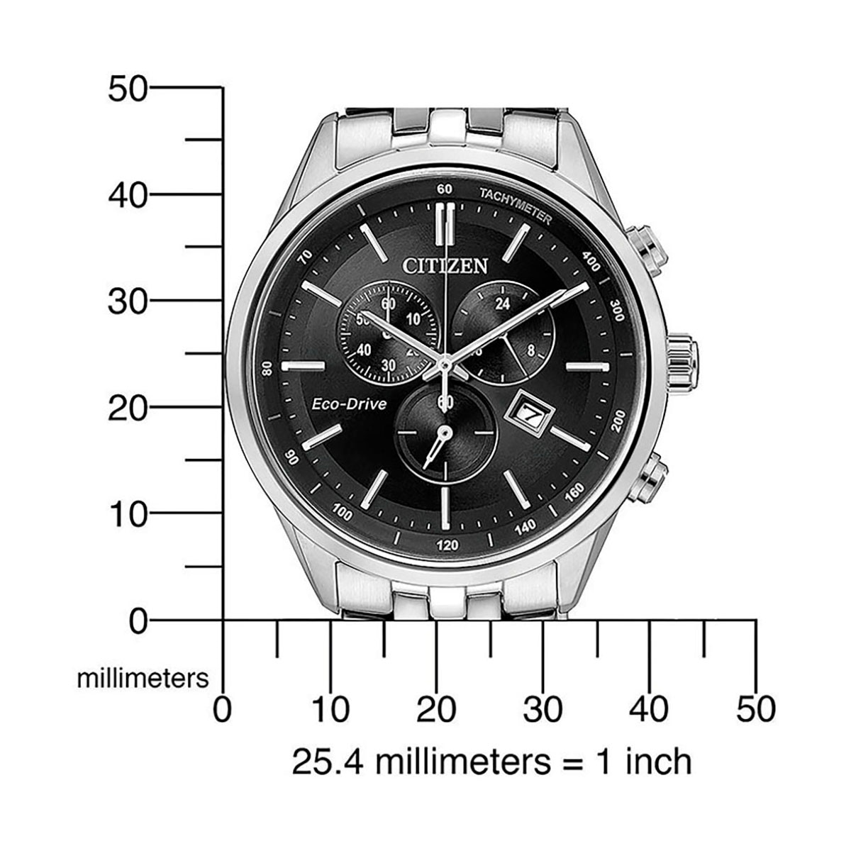 Citizen Chronograph, Armbanduhr, Herrenuhr, Solar, Stoppfunktion, Edelstahlarmband