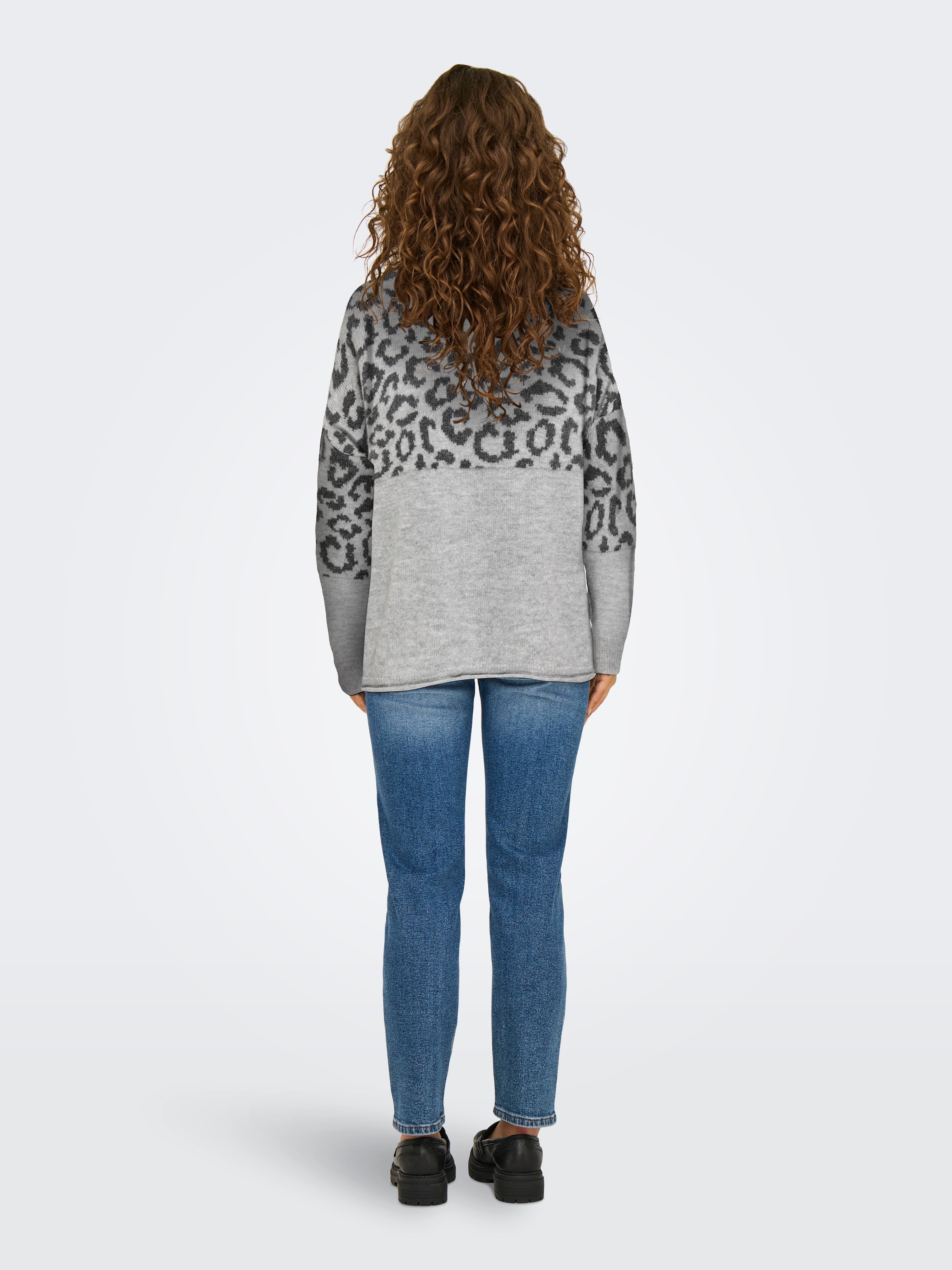 ONLY Rundhalspullover »ONLJADE ANIMAL LS O-NECK NOOS KNT«