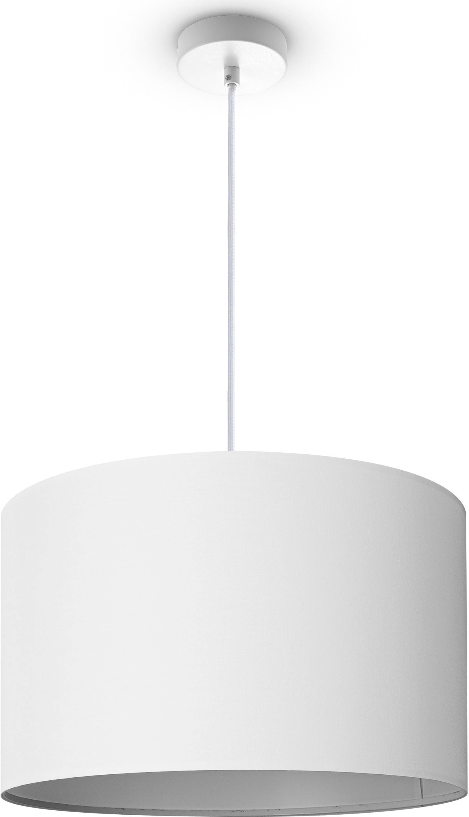 Paco Home Pendelleuchte »HUGO UNI COLOR«, 1 flammig, Leuchtmittel E27 | ohne Leuchtmittel, Deckenlampe LED Wohnzimmer Und Schlafzimmer, Unifarben, Deko E27