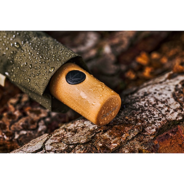 doppler® Taschenregenschirm »nature Magic, deep olive«, aus recyceltem  Material mit Griff aus FSC®- schützt Wald - weltweit online bestellen | BAUR