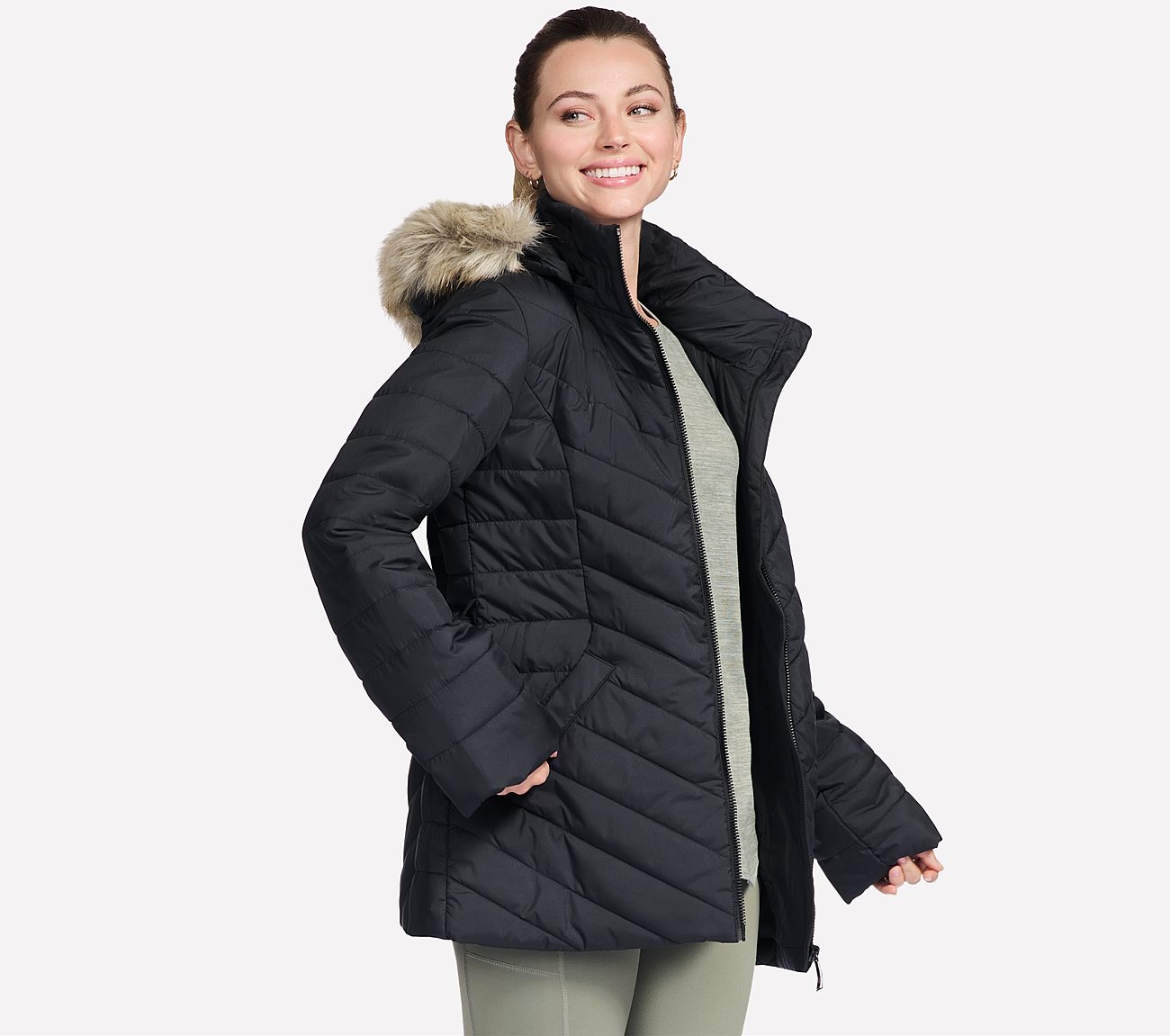 Thumbnail - Skechers Winterjacke "ON-THE-GO BELTED PARKA" mit Kapuze