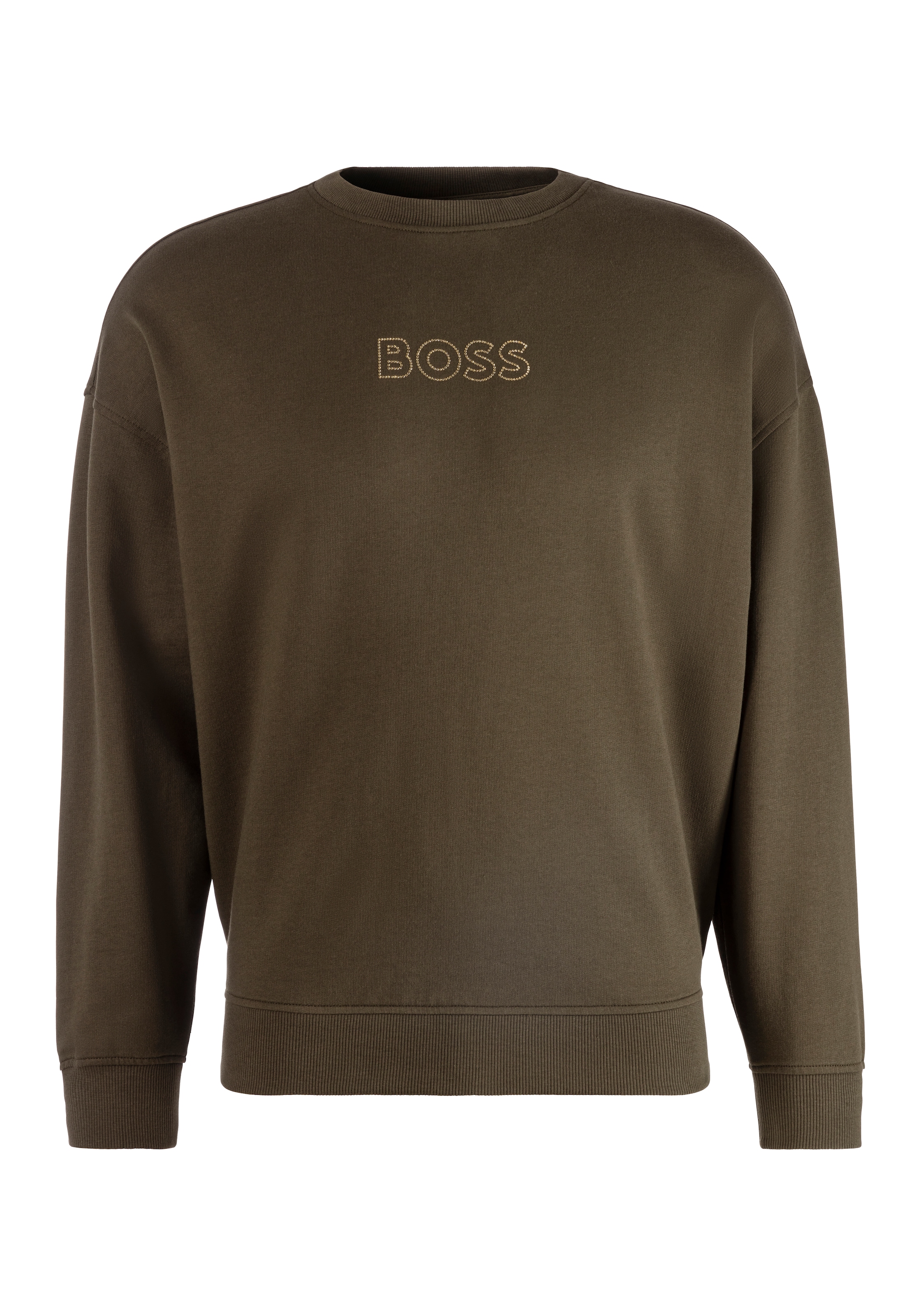 Sweatshirt »C_elaslogan_print1«, mit BOSS-Schriftzug aus Schmucksteinen